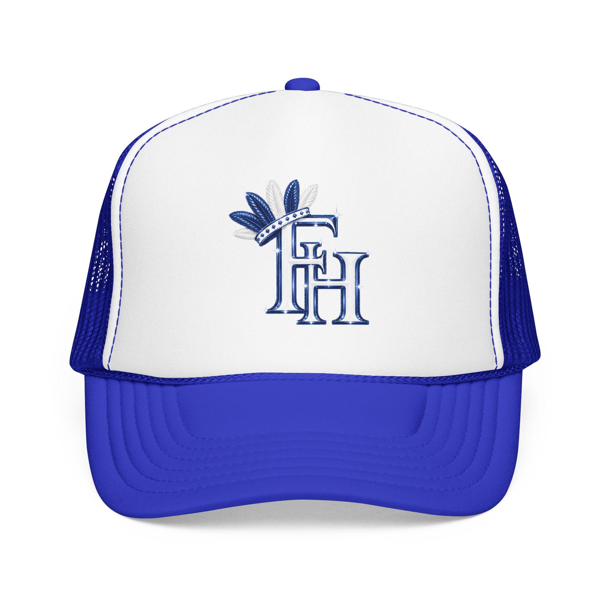Sparkling Feather FH Logo Trucker Hat DTF Foam Cap, view 6