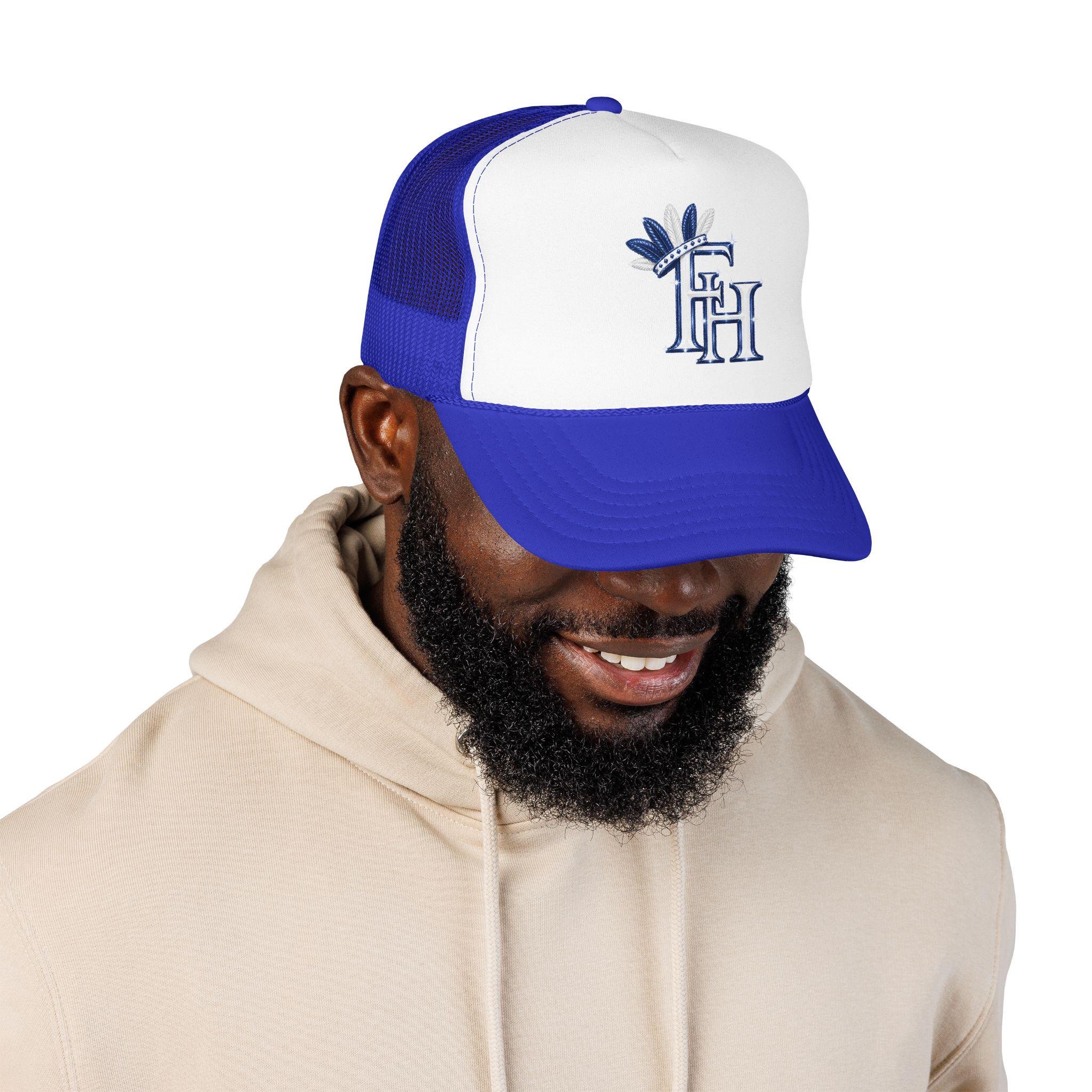 Sparkling Feather FH Logo Trucker Hat DTF Foam Cap, view 8