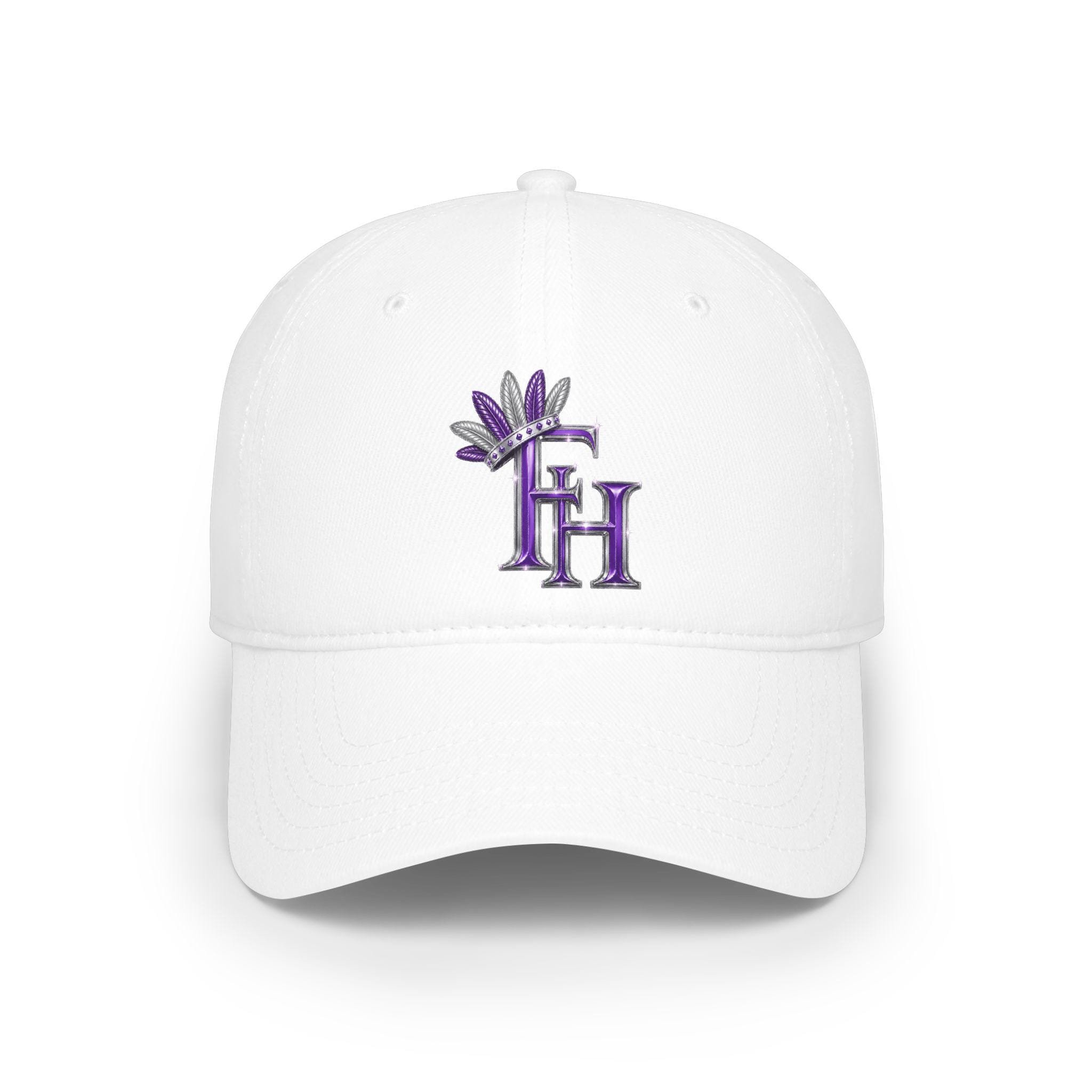 purple and silver Initials Cap Freethinkers Hahom FH Monogram Baseball Cap, view 2