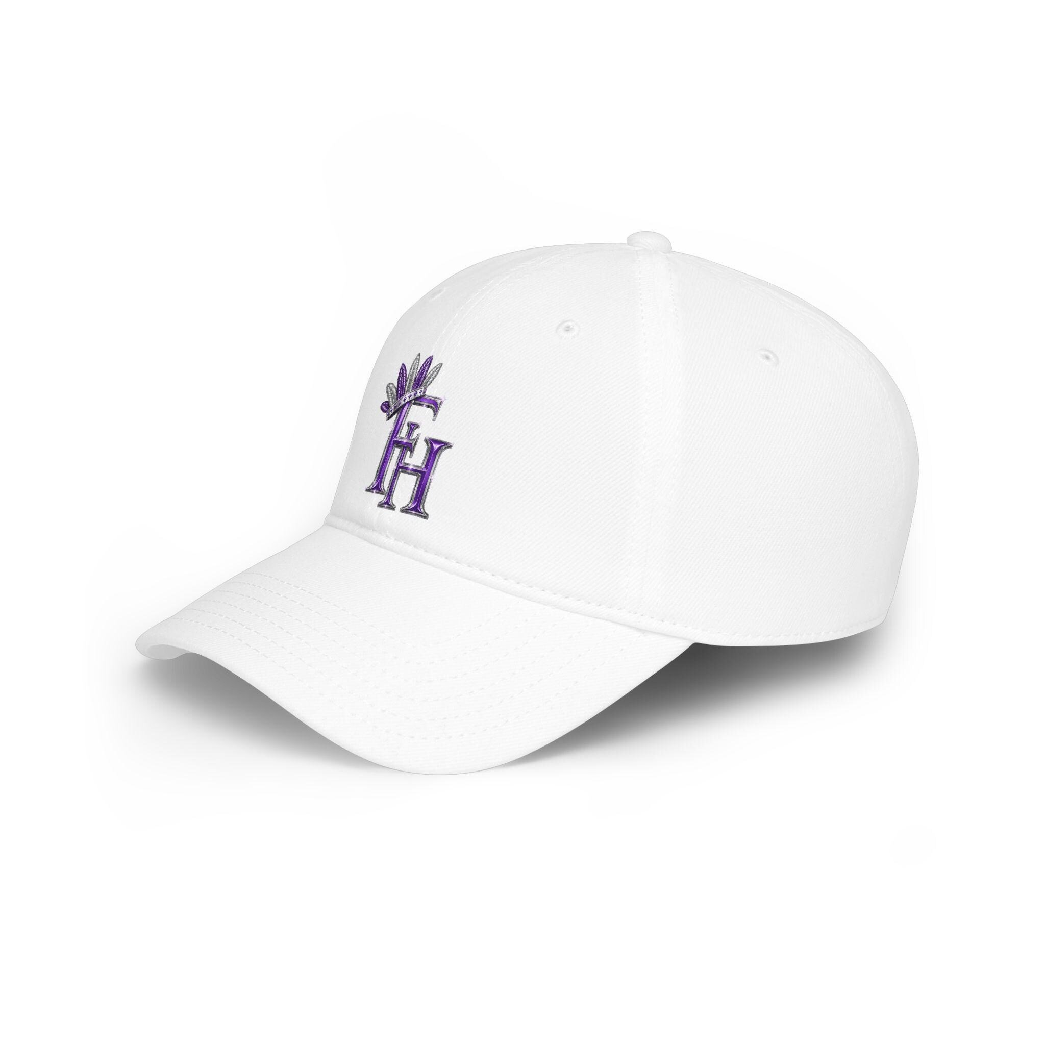 purple and silver Initials Cap Freethinkers Hahom FH Monogram Baseball Cap, view 4