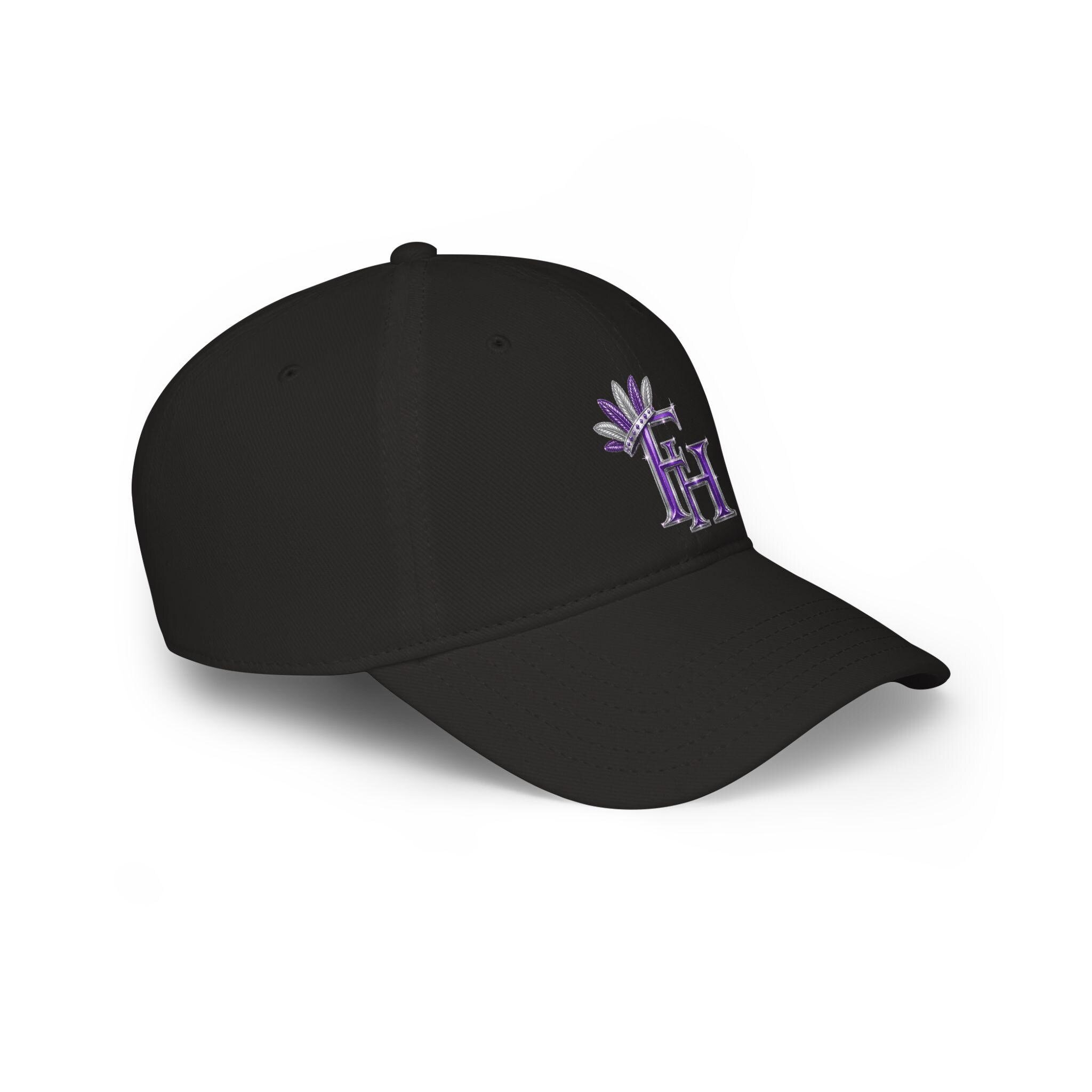 purple and silver Initials Cap Freethinkers Hahom FH Monogram Baseball Cap, view 5
