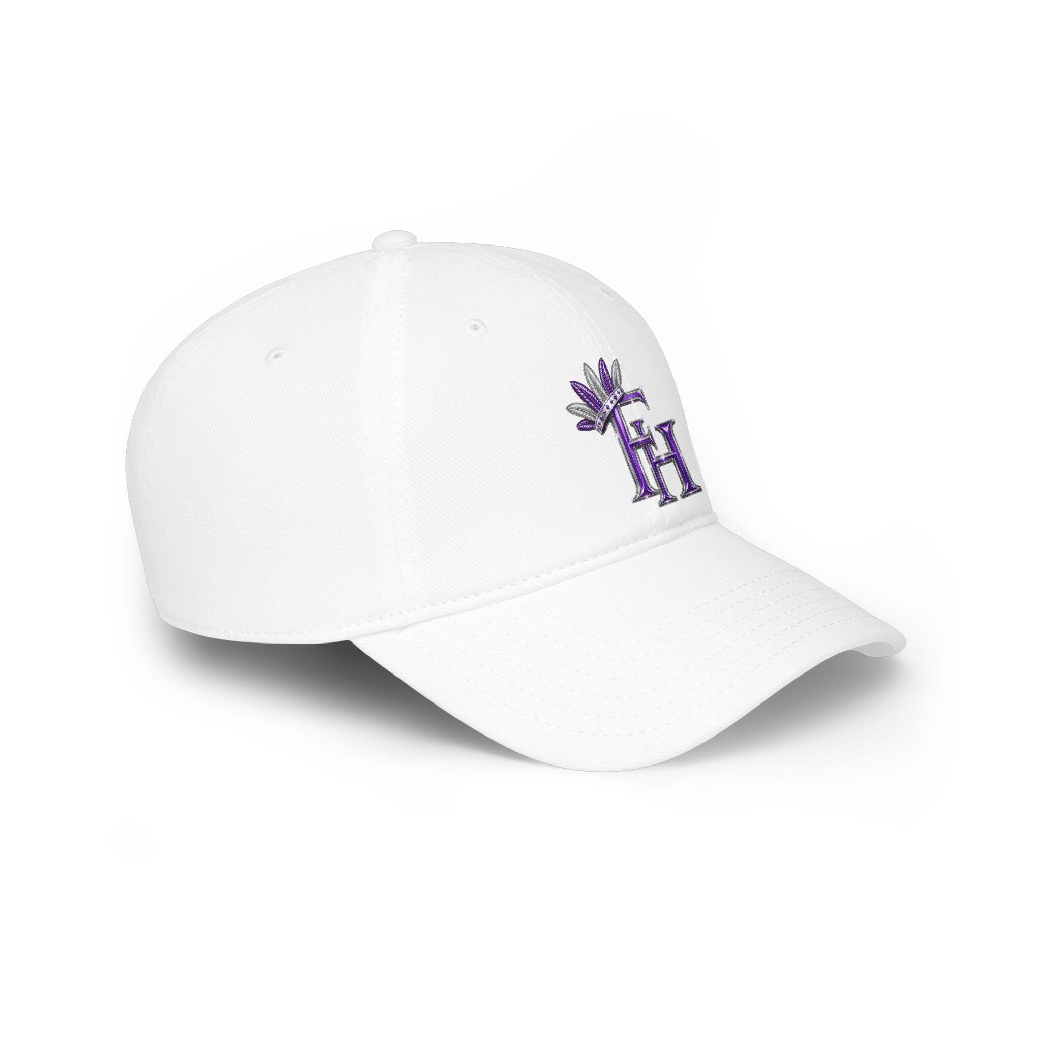 purple and silver Initials Cap Freethinkers Hahom FH Monogram Baseball Cap, view 6