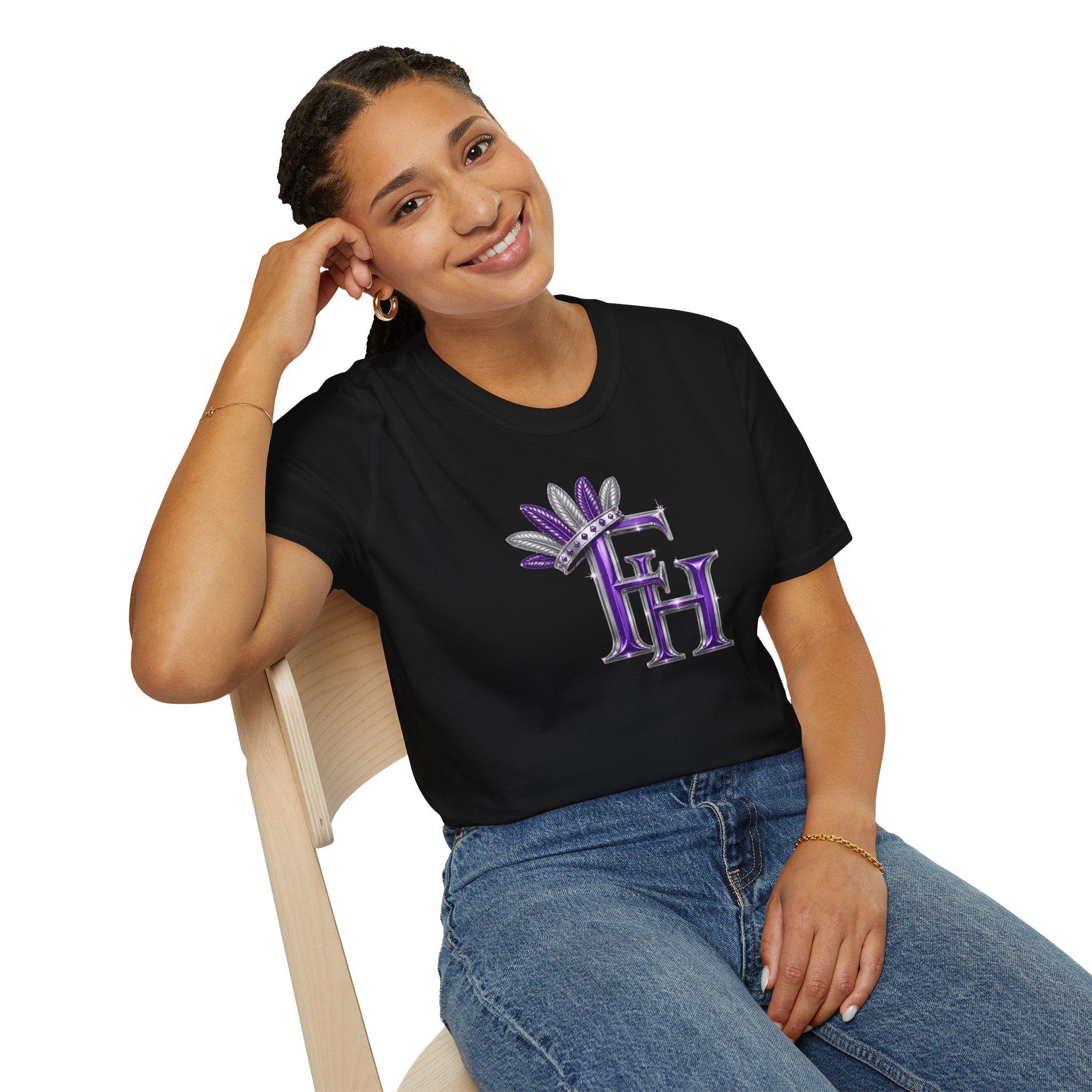 Purple Crown Monogram Freethinkers Hahom FH T-Shirt Initial Logo Tee