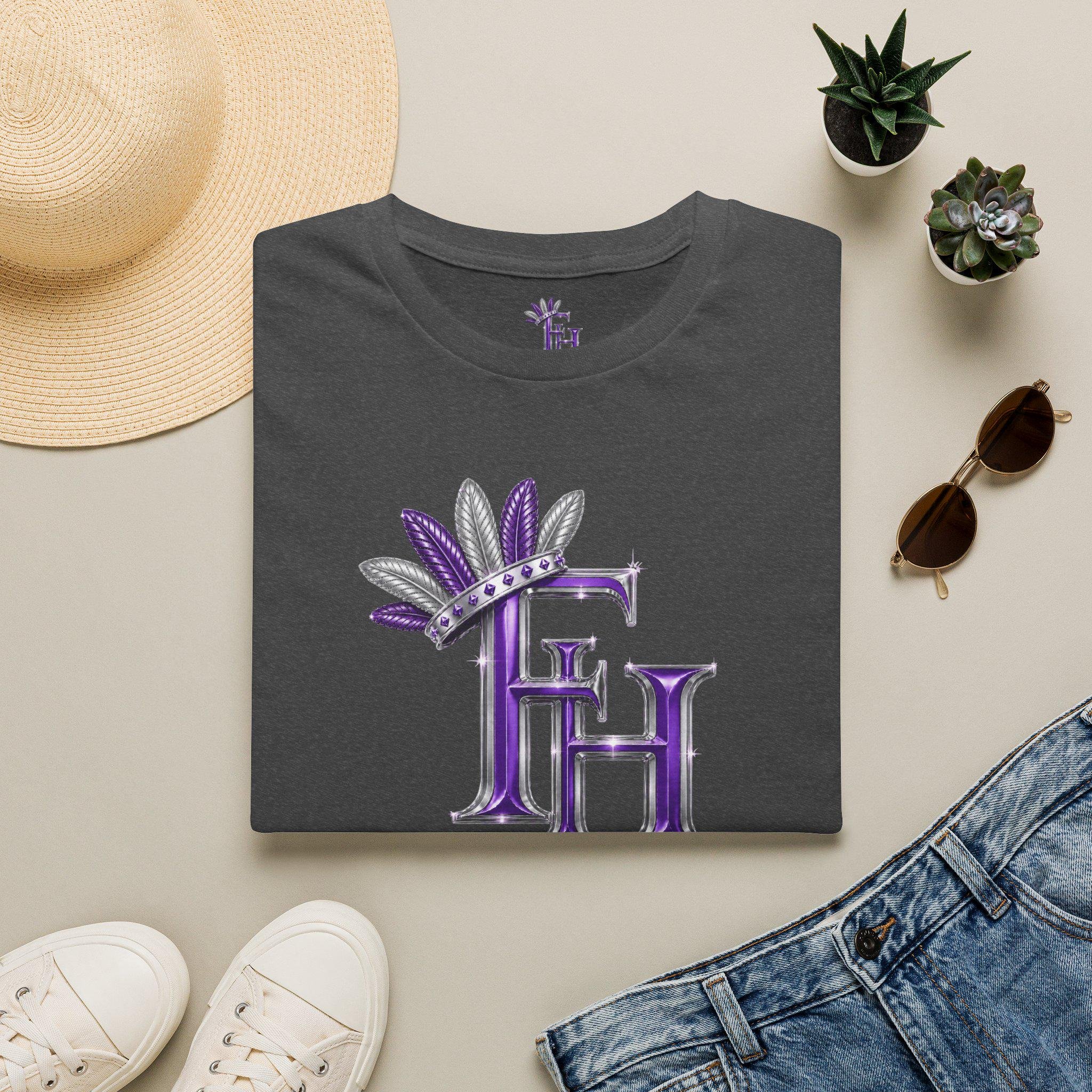 Purple Crown Monogram Freethinkers Hahom FH T-Shirt Initial Logo Tee, view 10