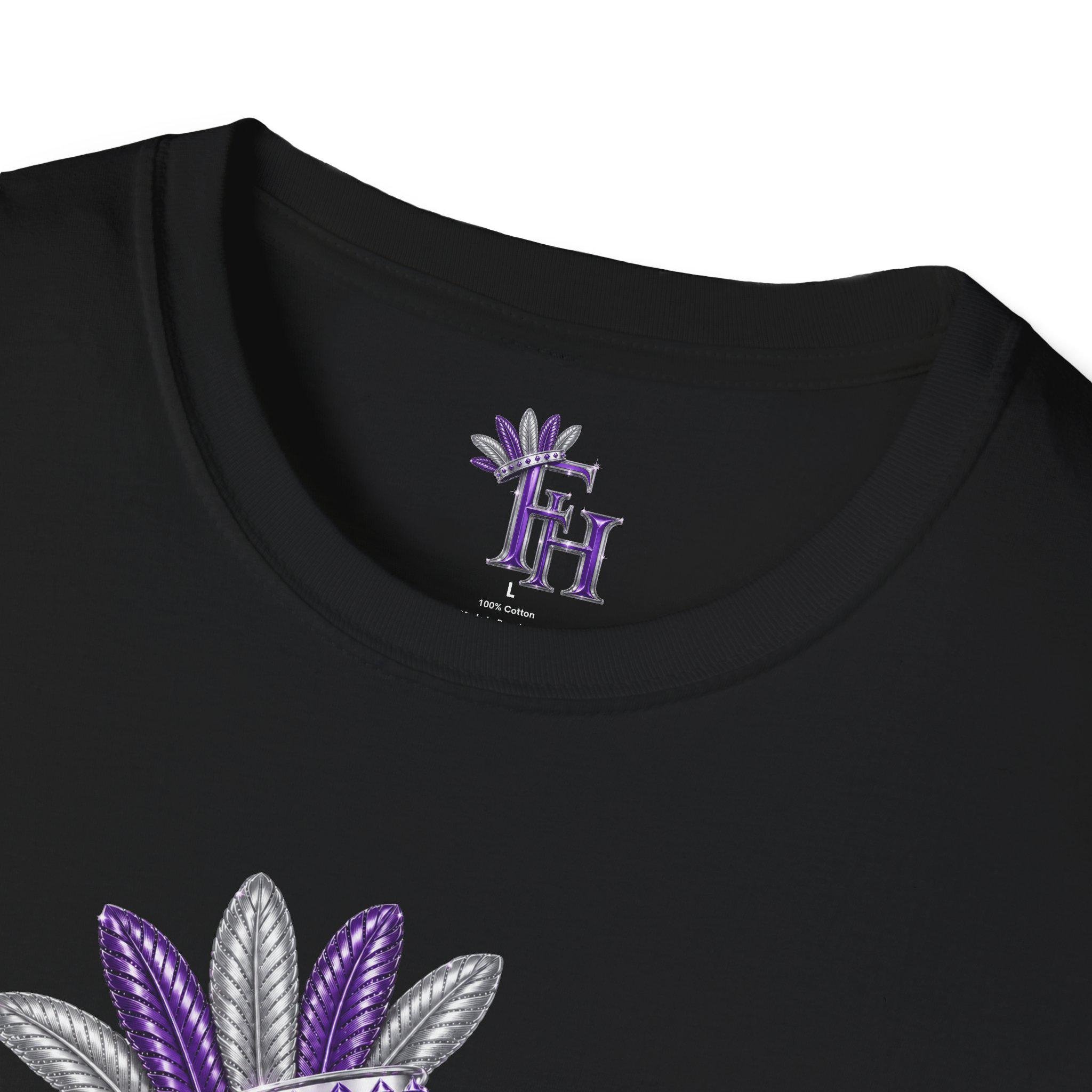 Purple Crown Monogram Freethinkers Hahom FH T-Shirt Initial Logo Tee, view 11