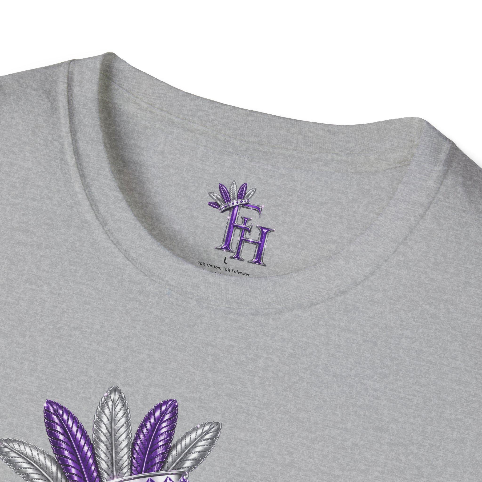 Purple Crown Monogram Freethinkers Hahom FH T-Shirt Initial Logo Tee, view 12