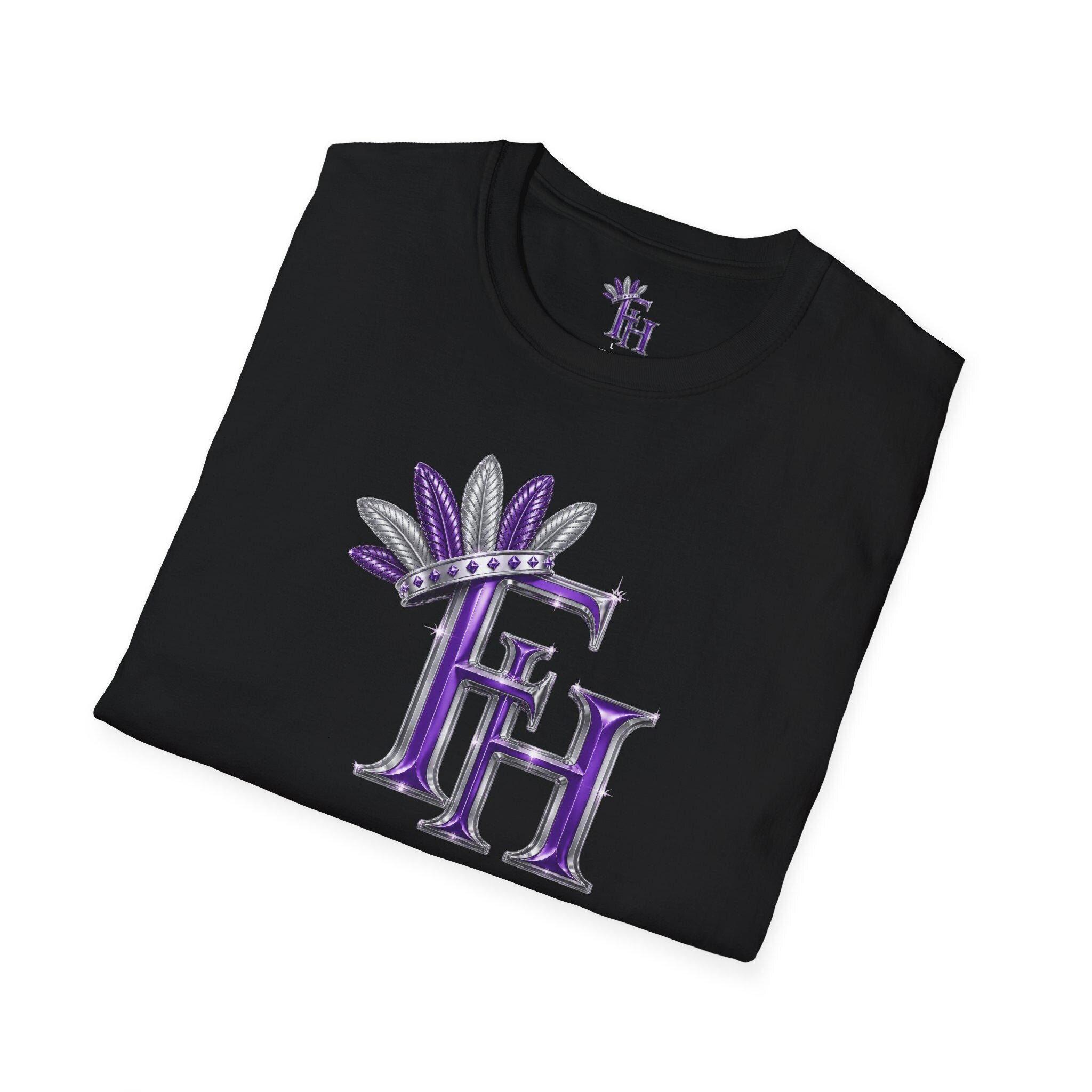 Purple Crown Monogram Freethinkers Hahom FH T-Shirt Initial Logo Tee, view 13