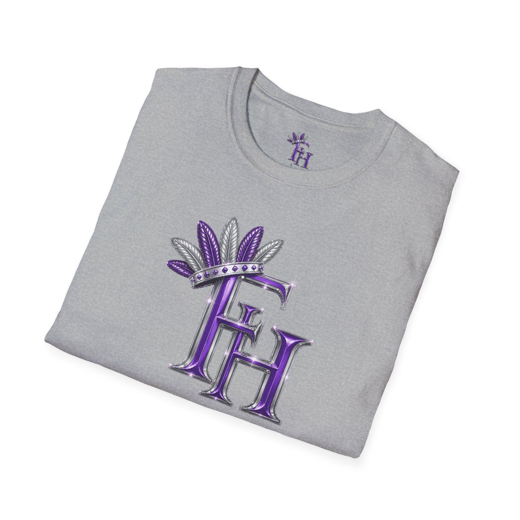 Purple Crown Monogram Freethinkers Hahom FH T-Shirt Initial Logo Tee, view 14
