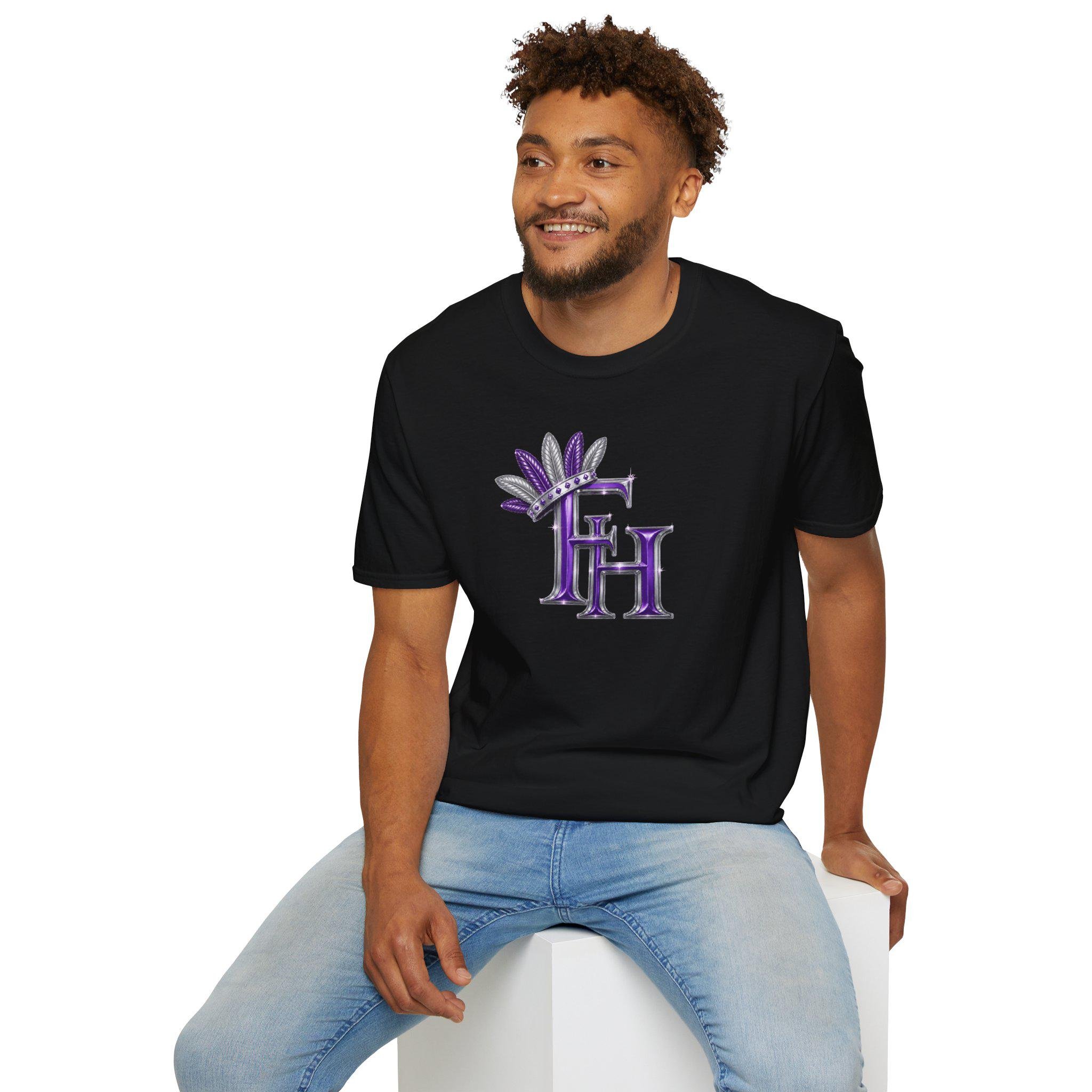 Purple Crown Monogram Freethinkers Hahom FH T-Shirt Initial Logo Tee, view 18