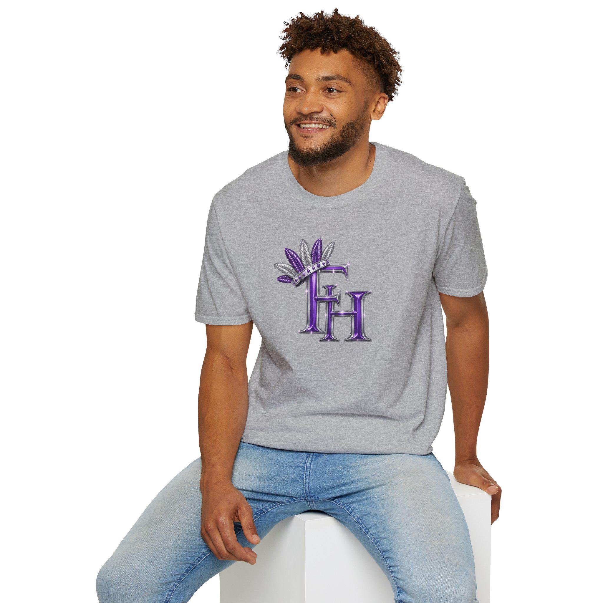 Purple Crown Monogram Freethinkers Hahom FH T-Shirt Initial Logo Tee, view 19