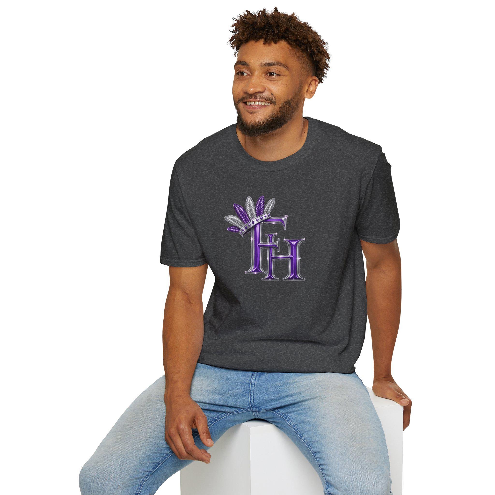 Purple Crown Monogram Freethinkers Hahom FH T-Shirt Initial Logo Tee, view 20