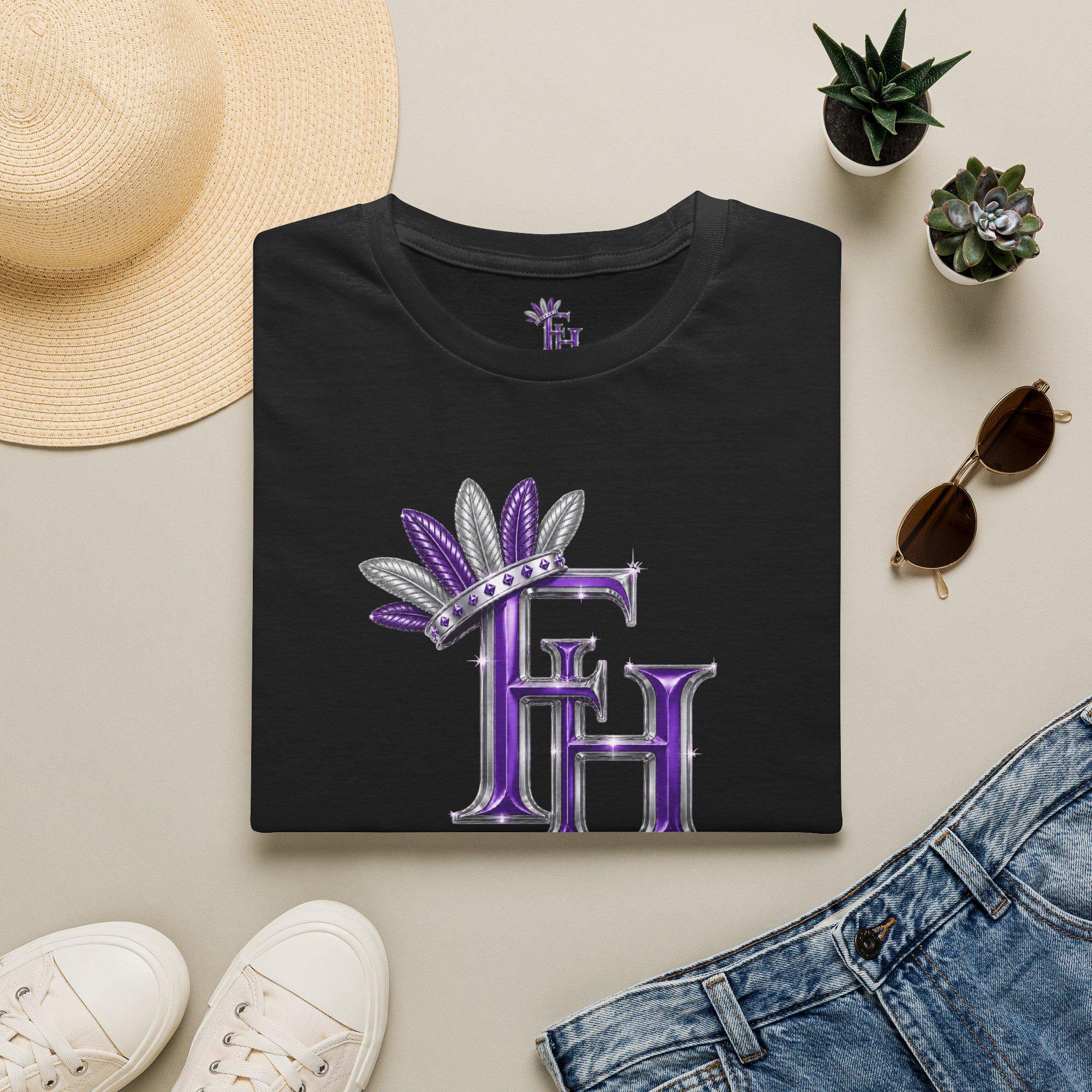 Purple Crown Monogram Freethinkers Hahom FH T-Shirt Initial Logo Tee, view 8