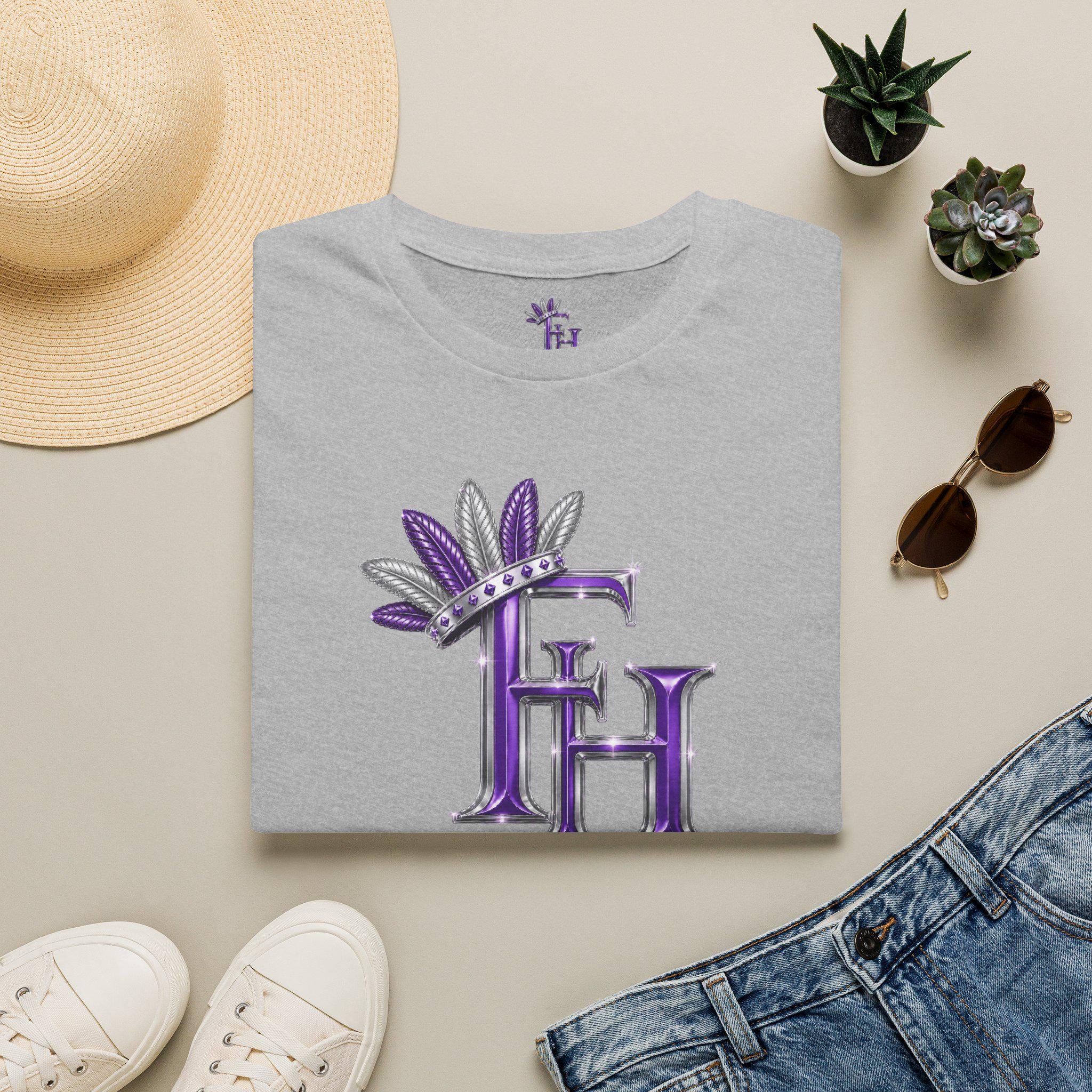 Purple Crown Monogram Freethinkers Hahom FH T-Shirt Initial Logo Tee, view 9