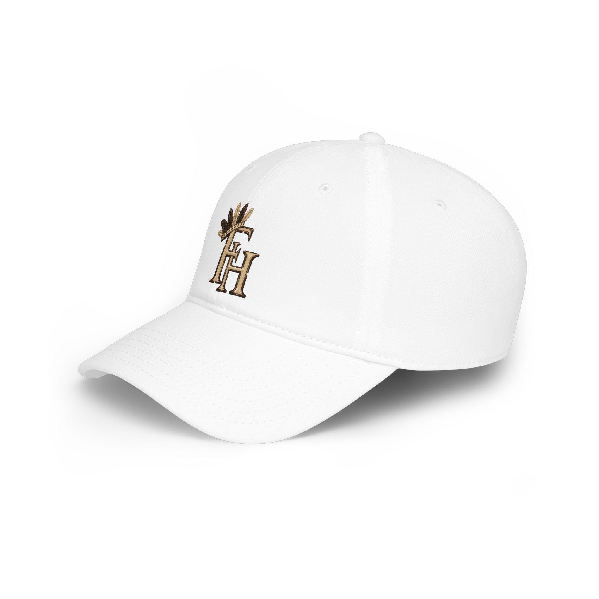 Feather Crown Freethinkers Hahom FH initials Monogram Low Profile Baseball Cap DTF Dad Hat, view 6
