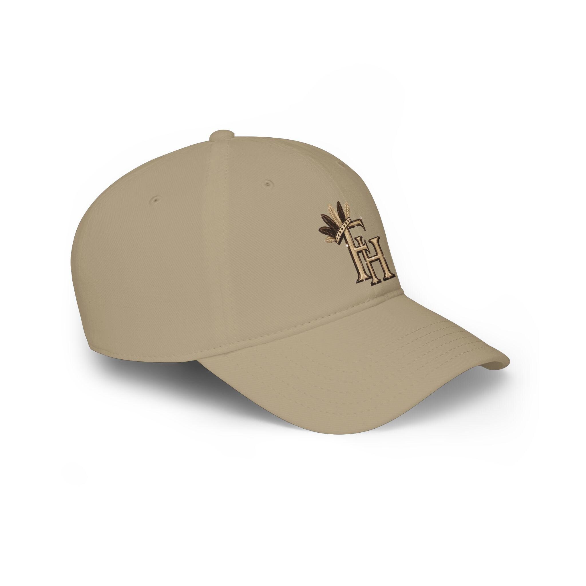 Feather Crown Freethinkers Hahom FH initials Monogram Low Profile Baseball Cap DTF Dad Hat, view 7