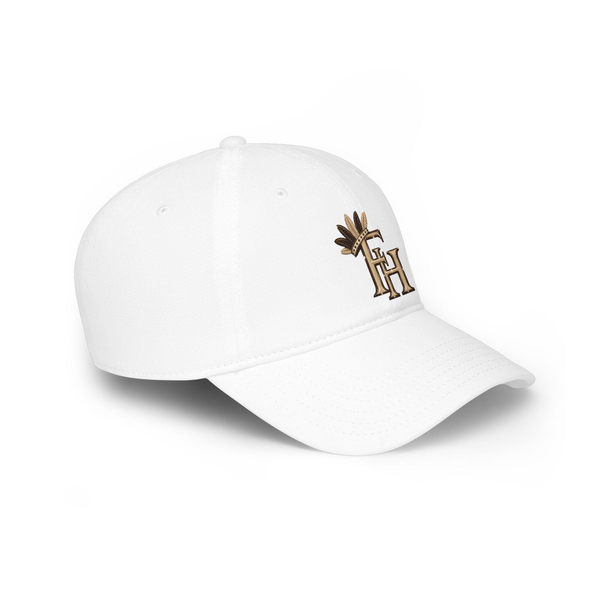 Feather Crown Freethinkers Hahom FH initials Monogram Low Profile Baseball Cap DTF Dad Hat, view 8