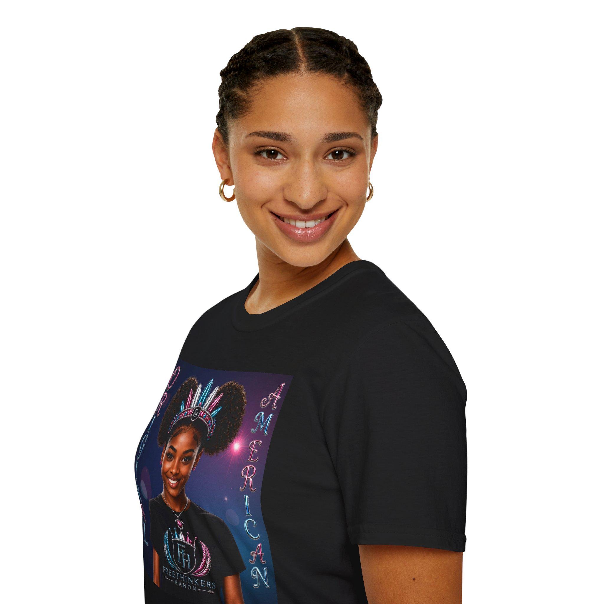 Original American portrait tee American Indian graphic T Shirt, view 16