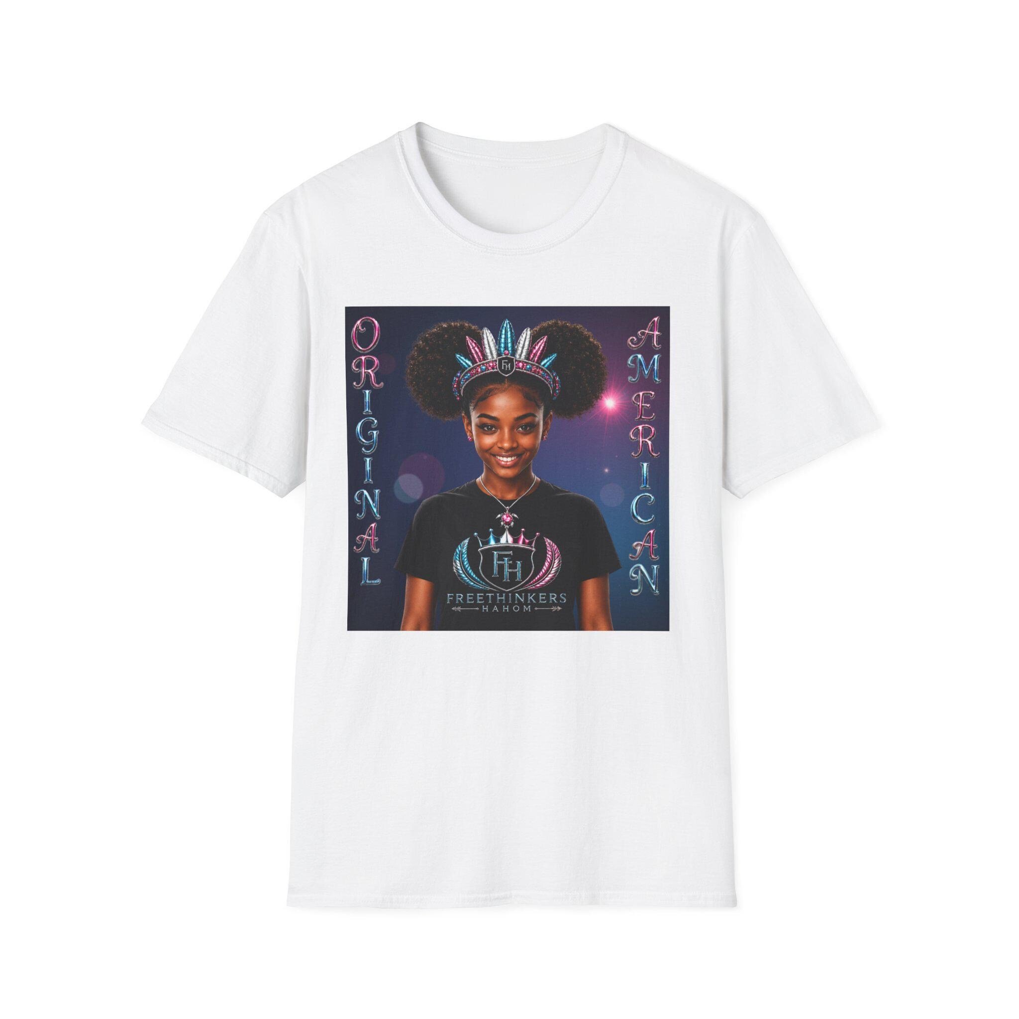 Original American portrait tee American Indian graphic T Shirt, view 2