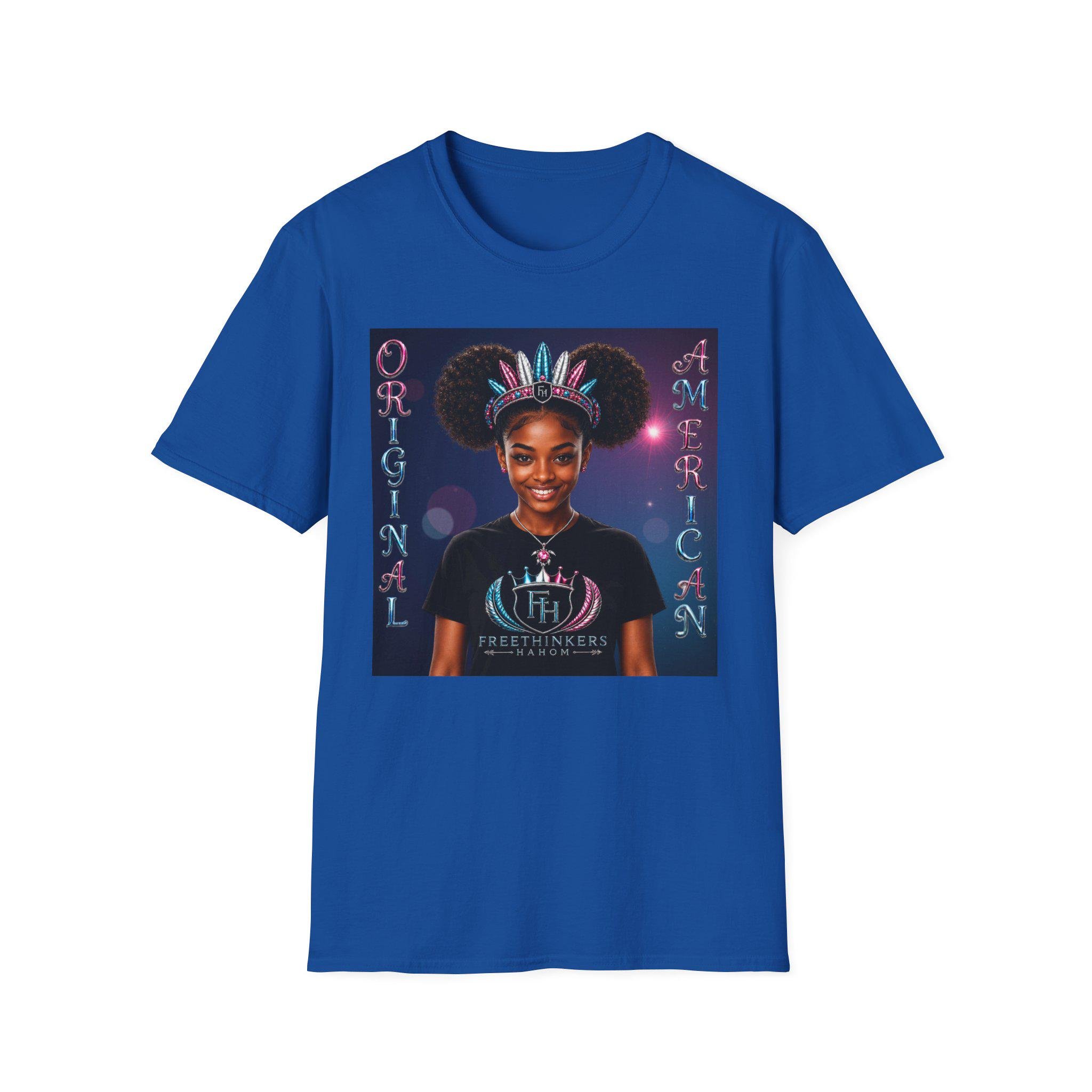 Original American portrait tee American Indian graphic T Shirt, view 5