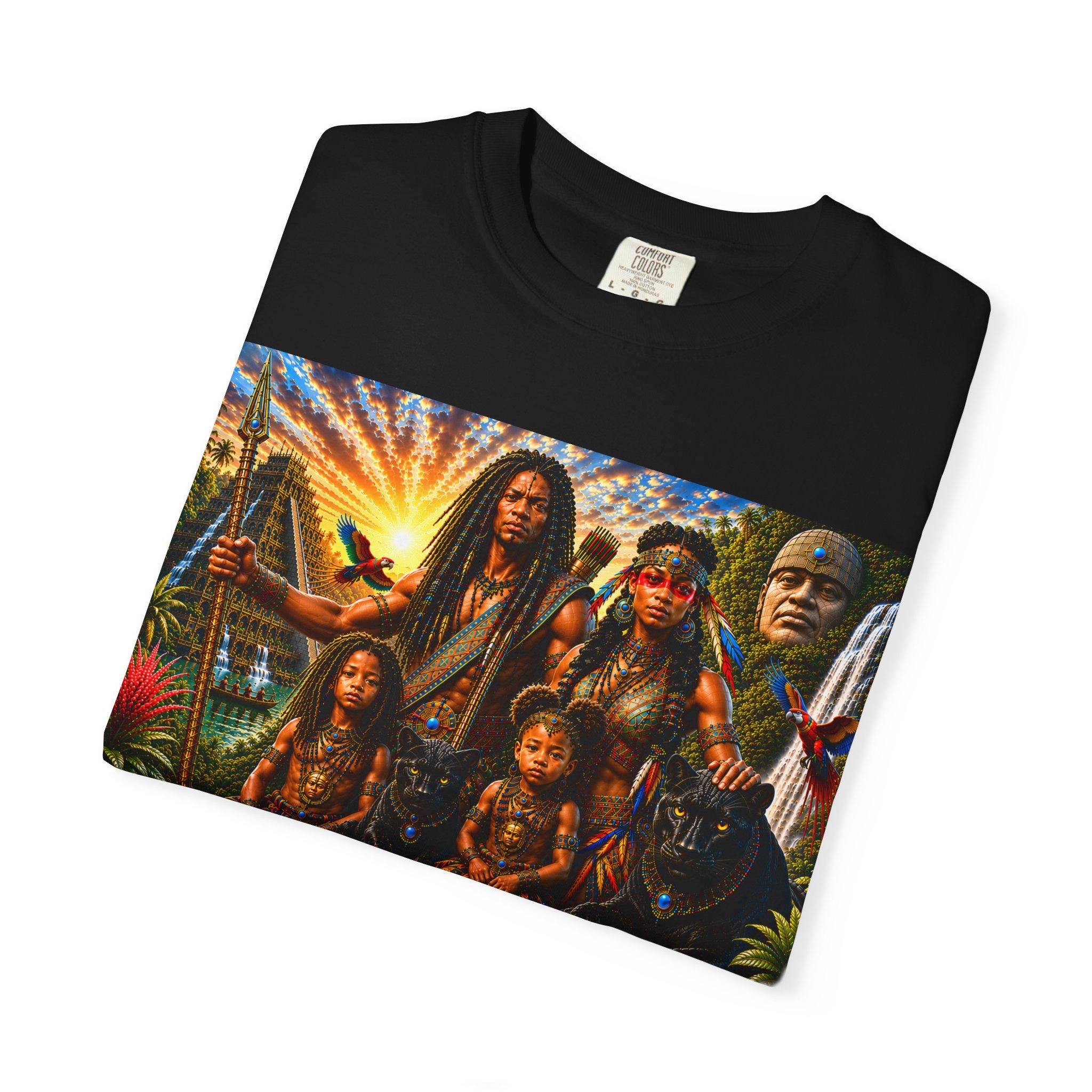 Freethinkers Hahom Illustration T-shirt Vintage Ancient American Family Scene, view 11