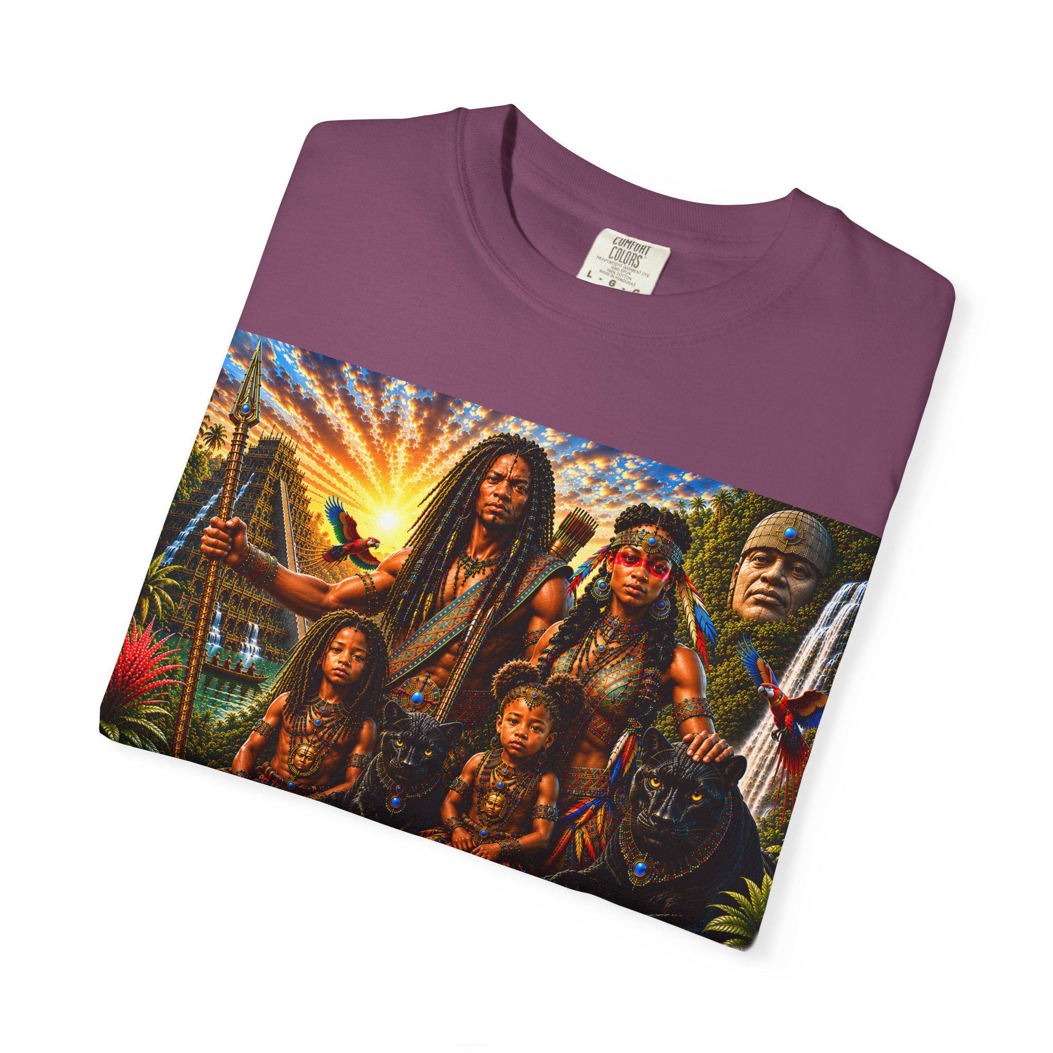 Freethinkers Hahom Illustration T-shirt Vintage Ancient American Family Scene, view 14