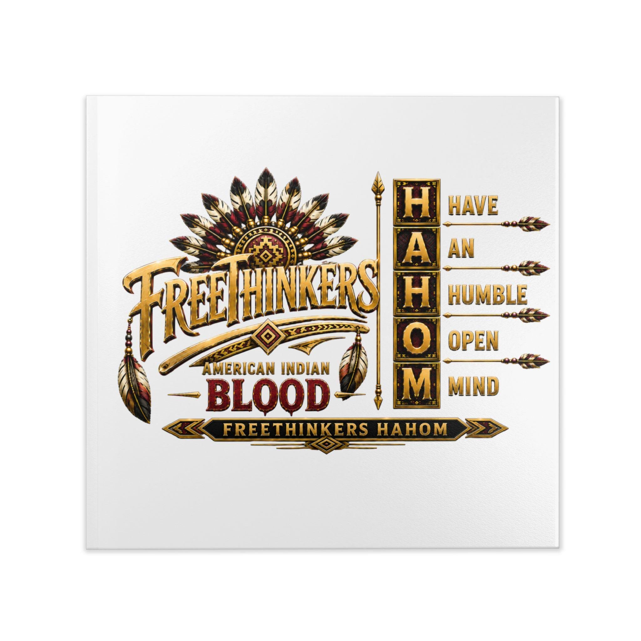 FreeThinkers Native American design Hardcover Photo Book | HAHOM Have AN Humble Open Mind