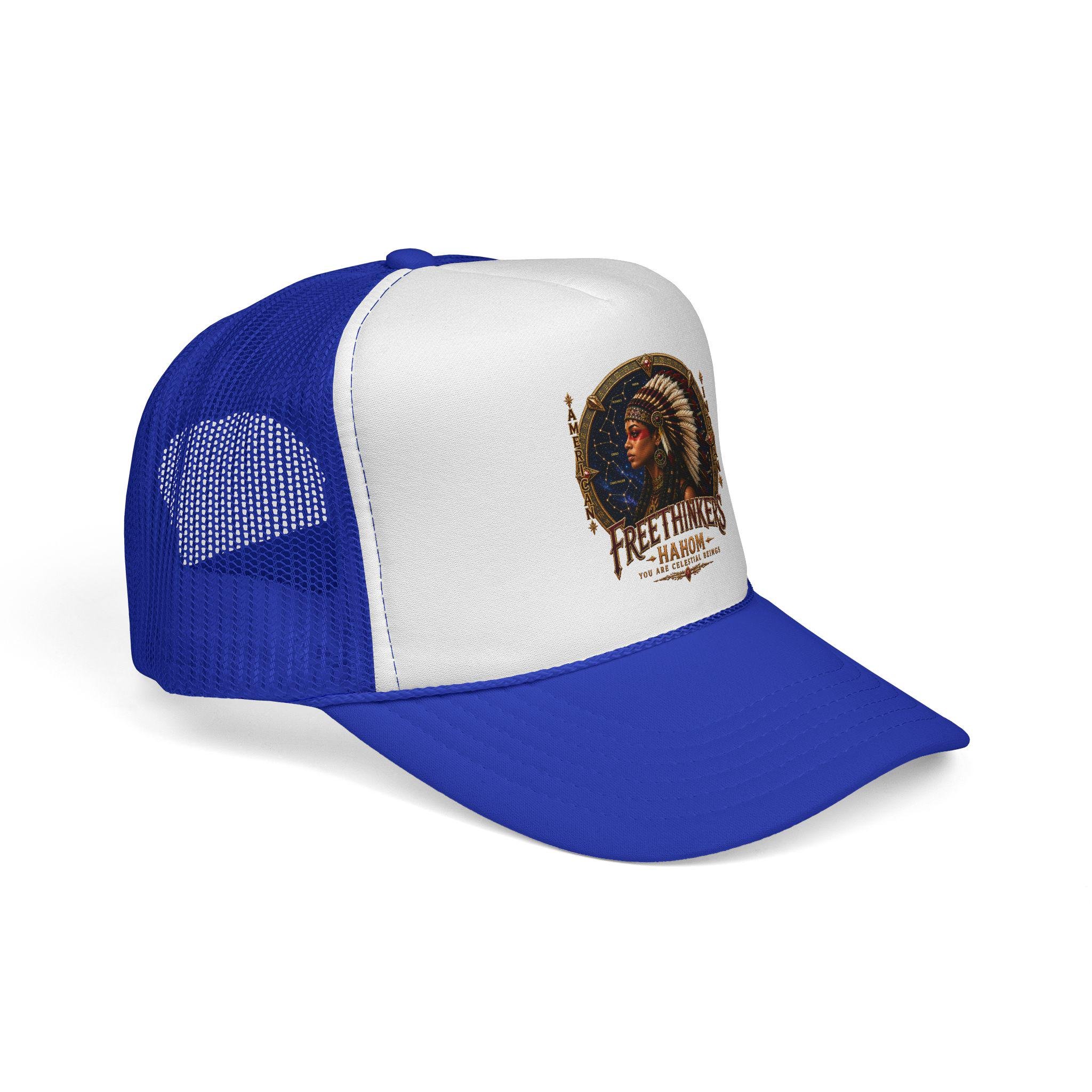Native American Headdress Trucker Cap | Vintage Western Tribal Logo, view 6