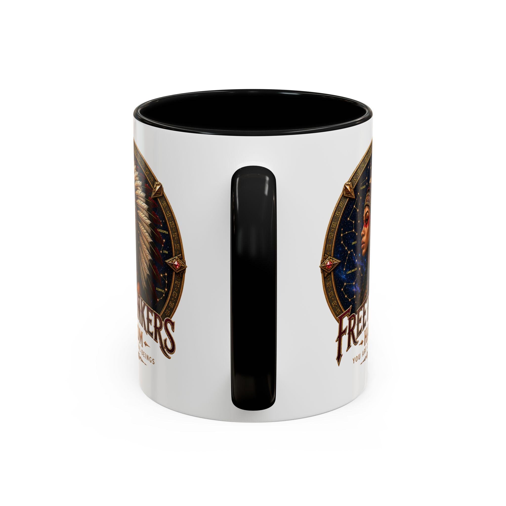 Freethinkers Hahom American Indian Headdress Mug Accent Coffee Mug 11oz 15oz, view 2
