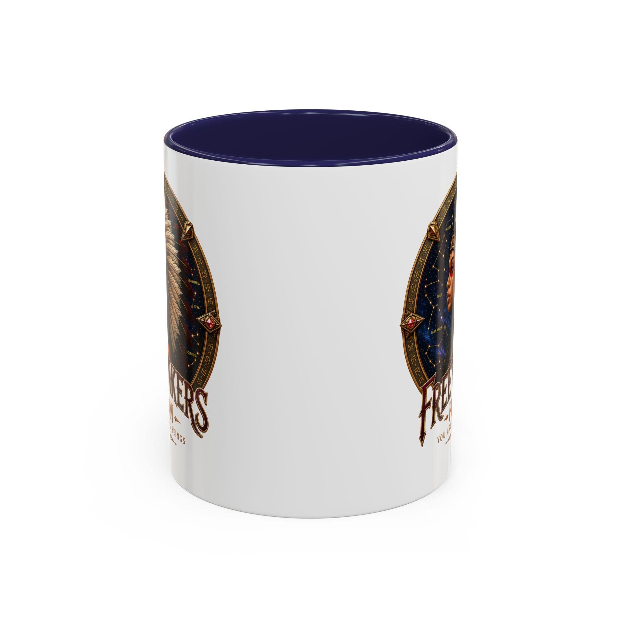Freethinkers Hahom American Indian Headdress Mug Accent Coffee Mug 11oz 15oz, view 5