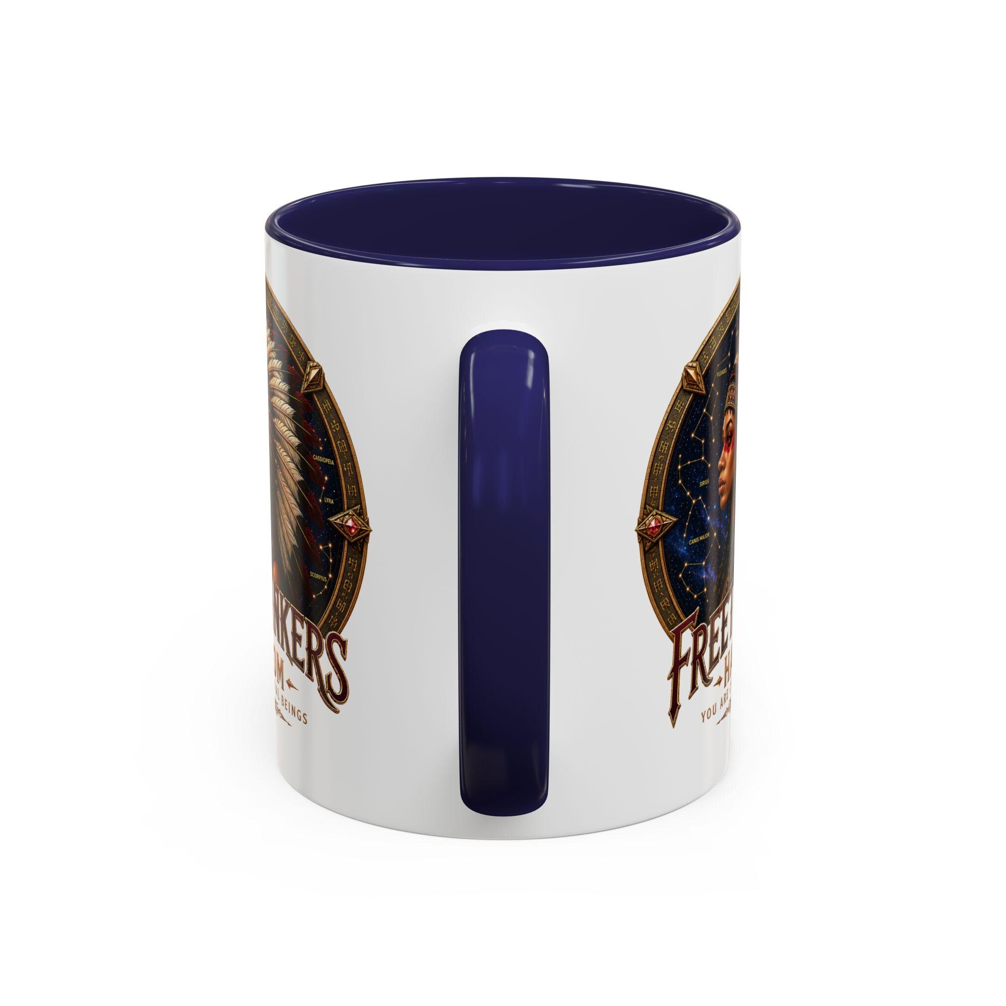 Freethinkers Hahom American Indian Headdress Mug Accent Coffee Mug 11oz 15oz, view 8