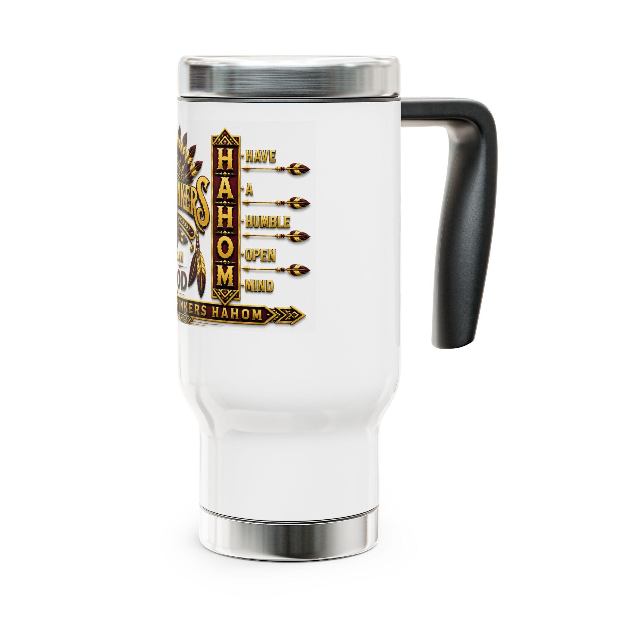 Freethinkers Hahom American By Blood Graphic Travel Mug 14oz Stainless Steel, view 5