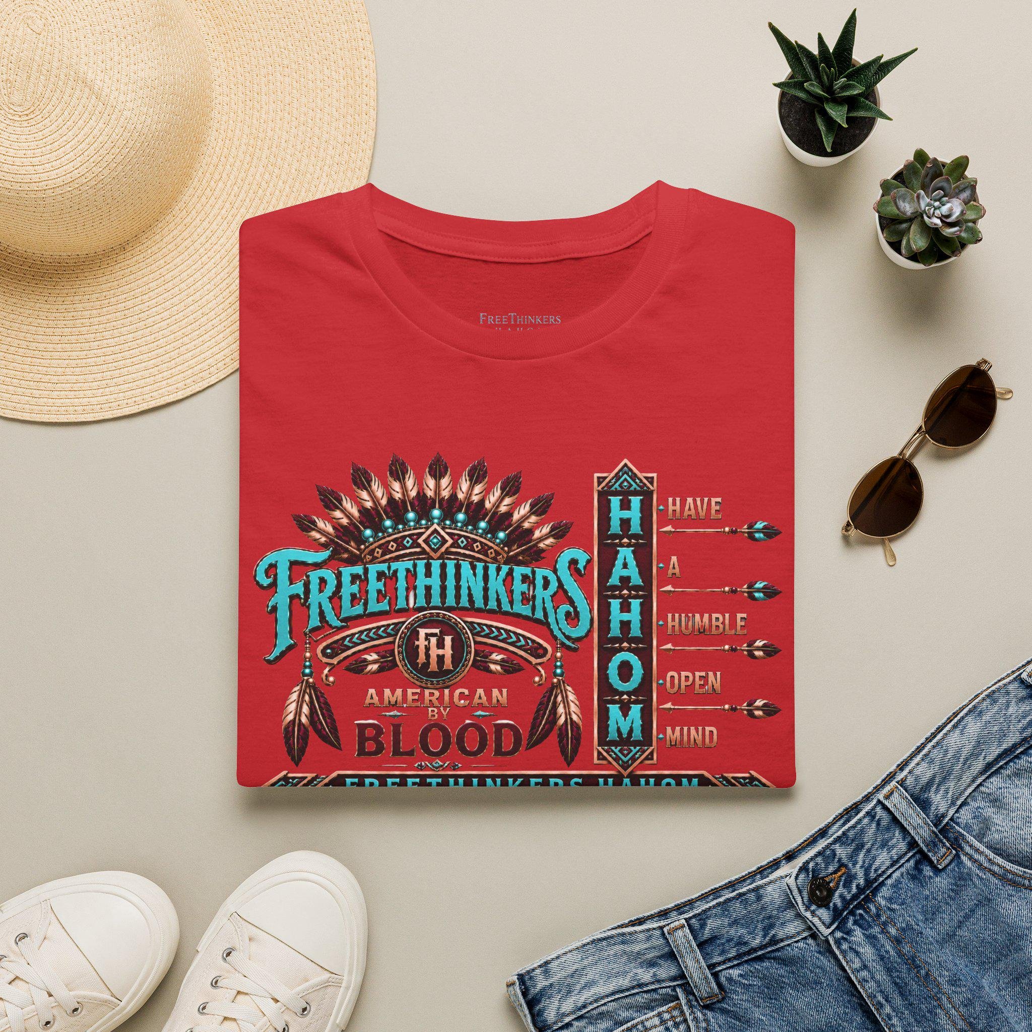 Freethinkers Hahom American By Blood T-Shirt, view 10