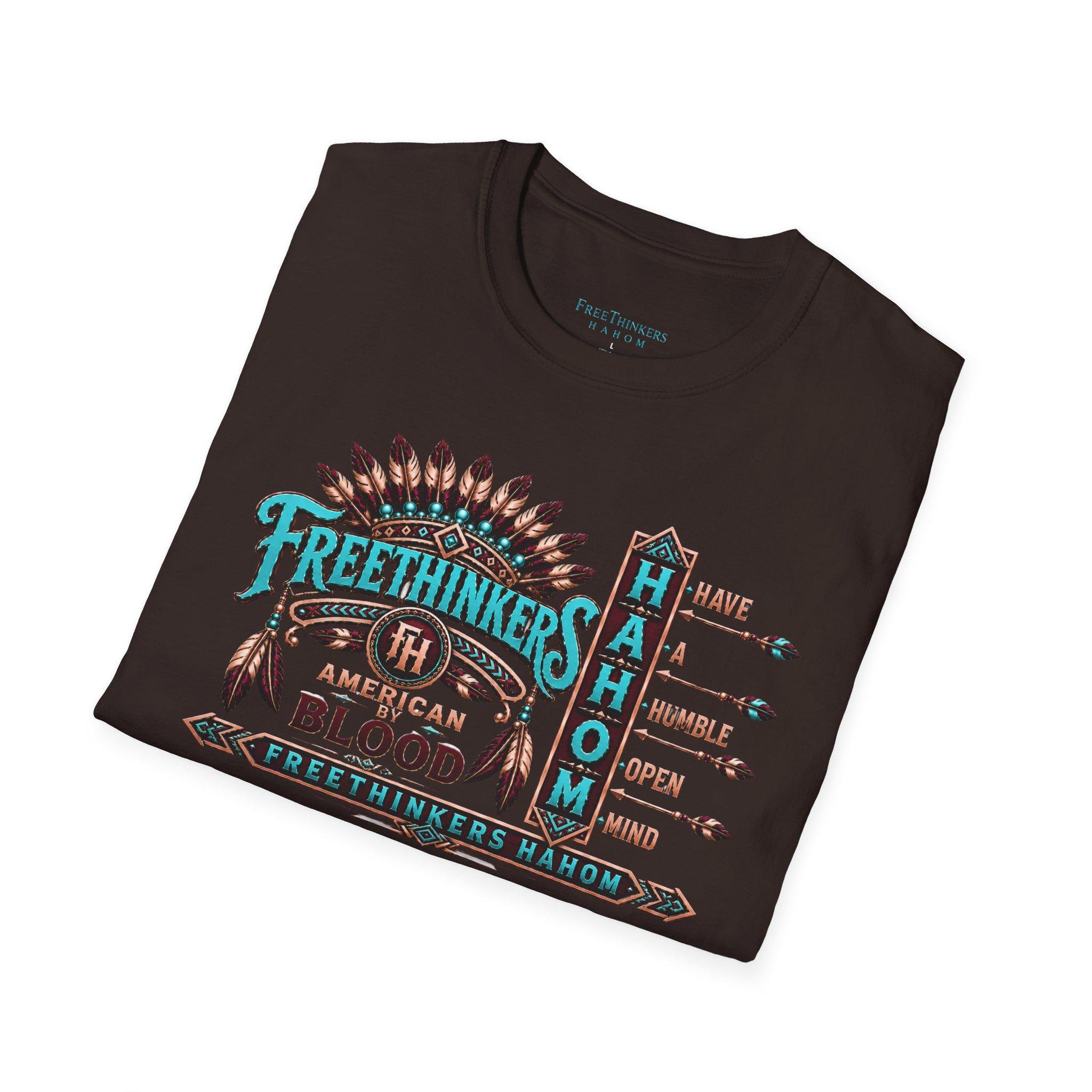 Freethinkers Hahom American By Blood T-Shirt, view 14