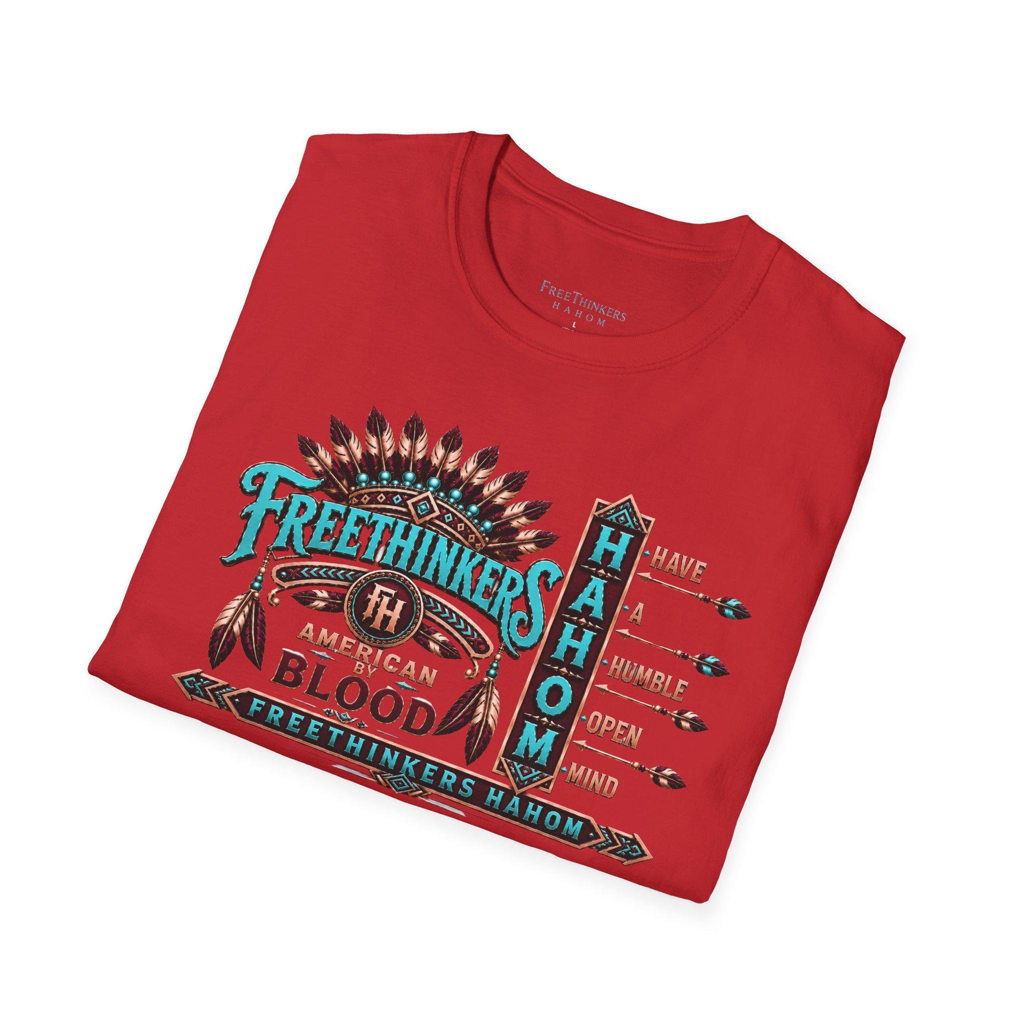 Freethinkers Hahom American By Blood T-Shirt, view 16