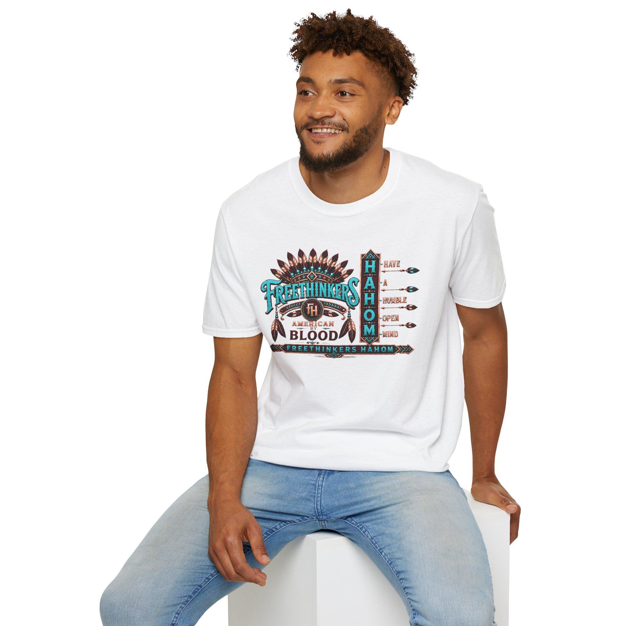 Freethinkers Hahom American By Blood T-Shirt, view 17