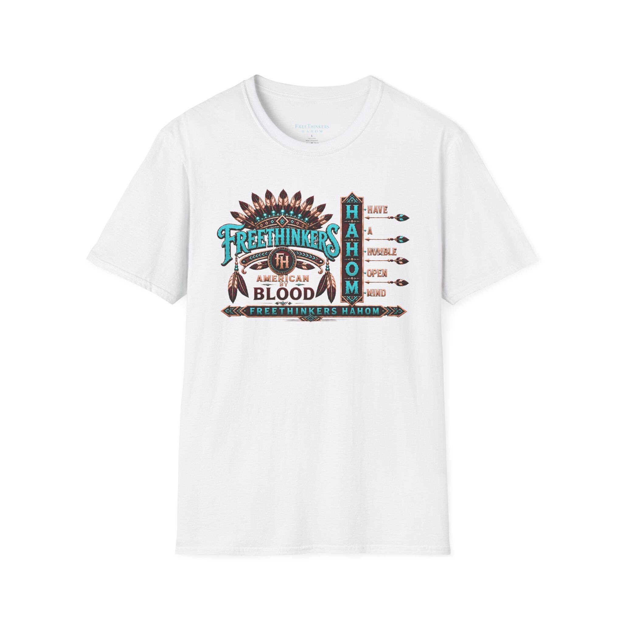 Freethinkers Hahom American By Blood T-Shirt, view 2
