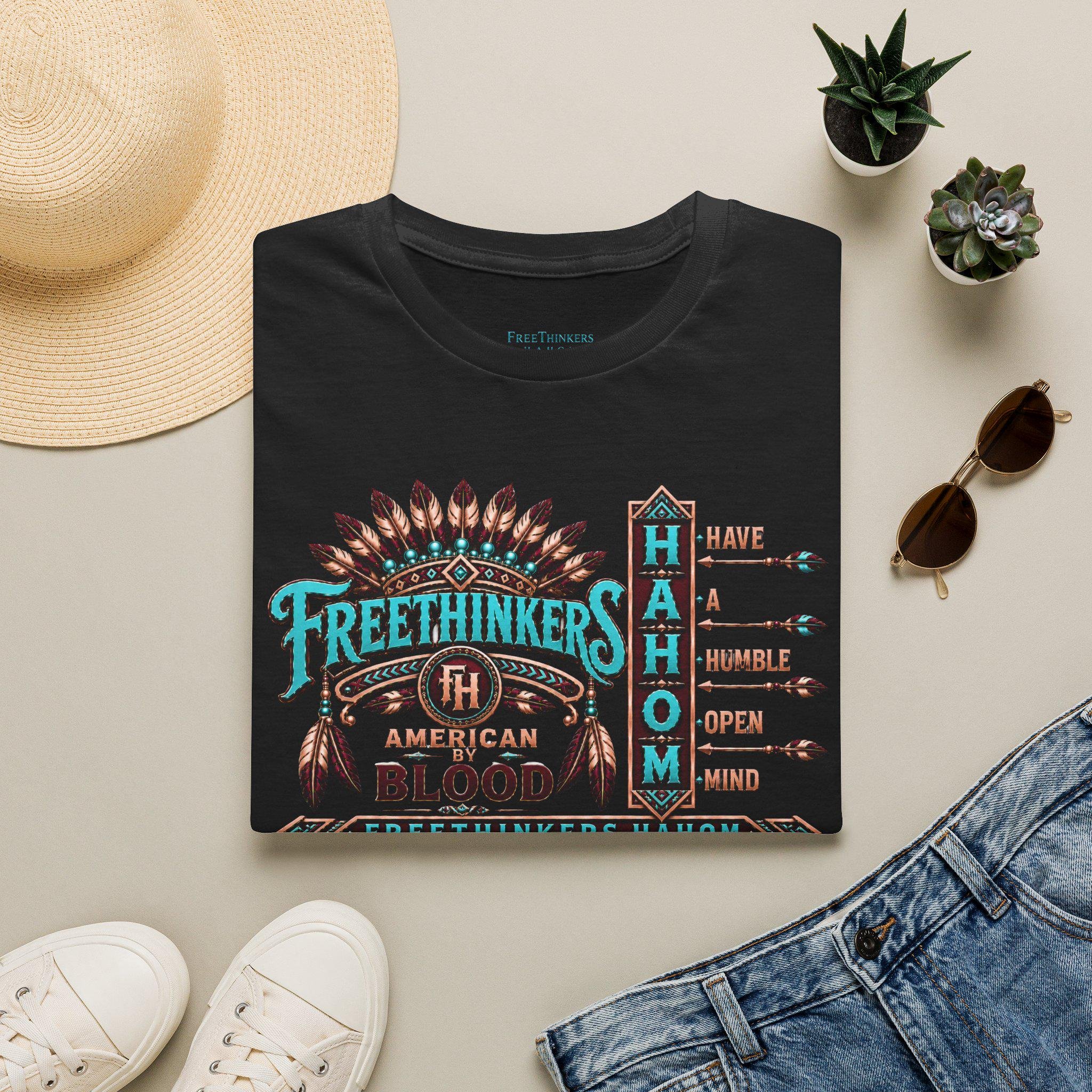 Freethinkers Hahom American By Blood T-Shirt, view 5