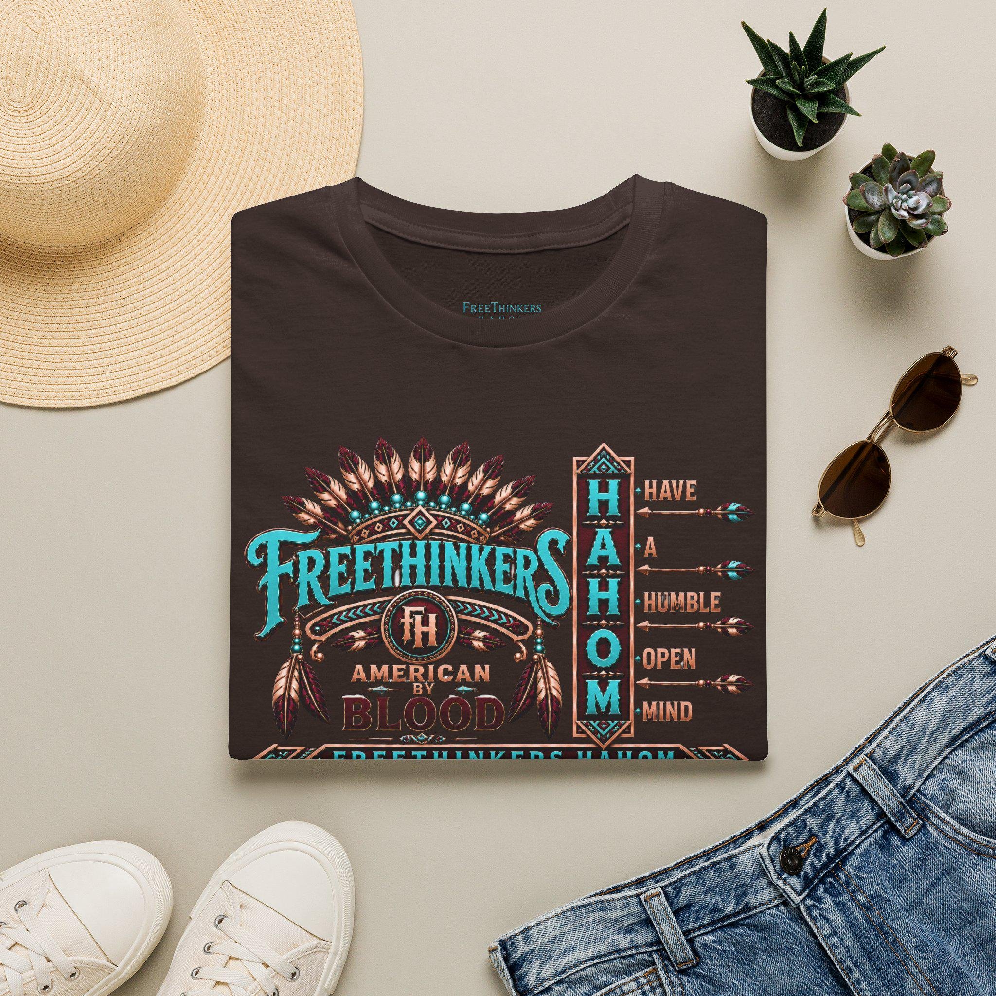 Freethinkers Hahom American By Blood T-Shirt, view 8
