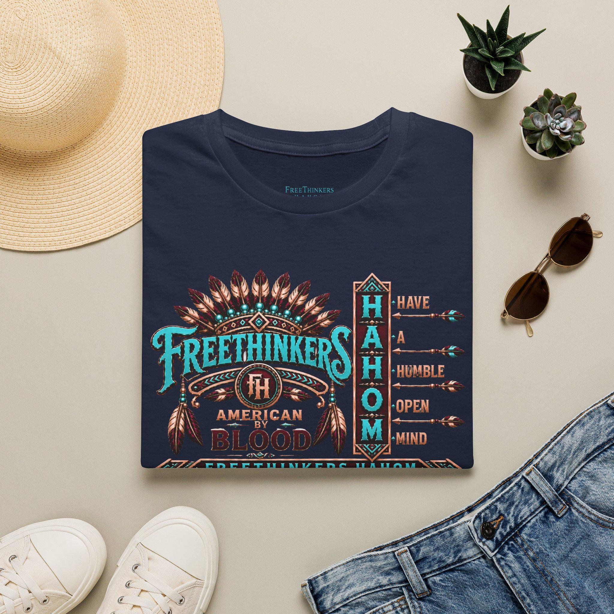 Freethinkers Hahom American By Blood T-Shirt, view 9
