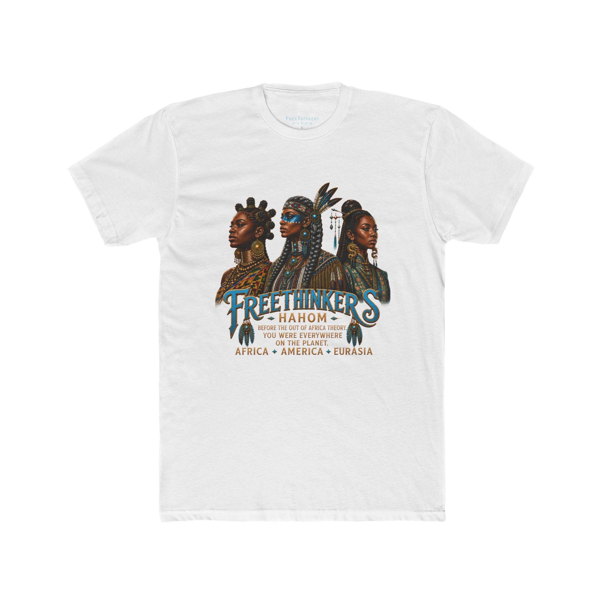 Free Thinkers Hahom graphic tee Tribal Matriach Africa America Eurasia, view 2