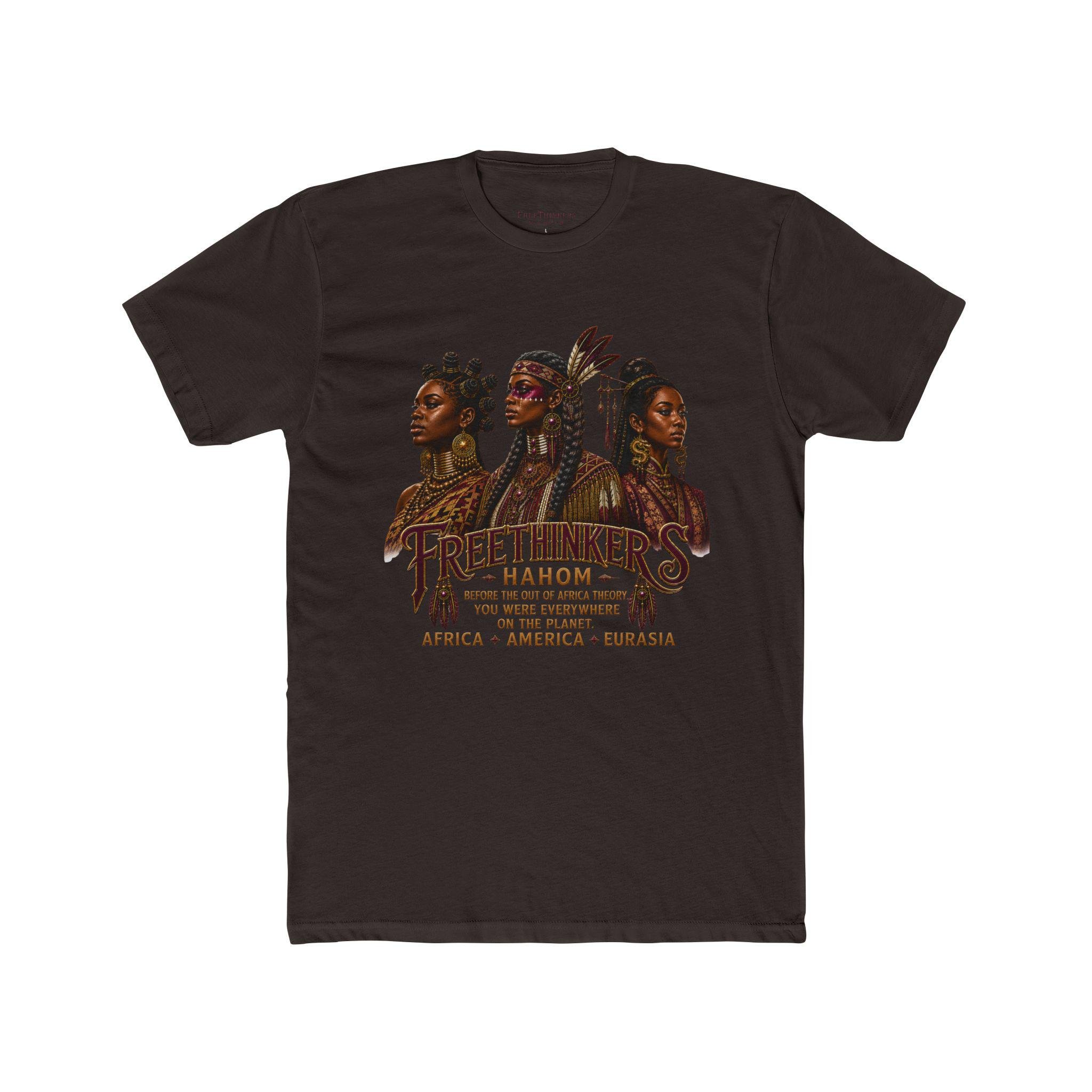 Freethinkers Hahom graphic tee Three women portrait Africa America Eurasia, view 4