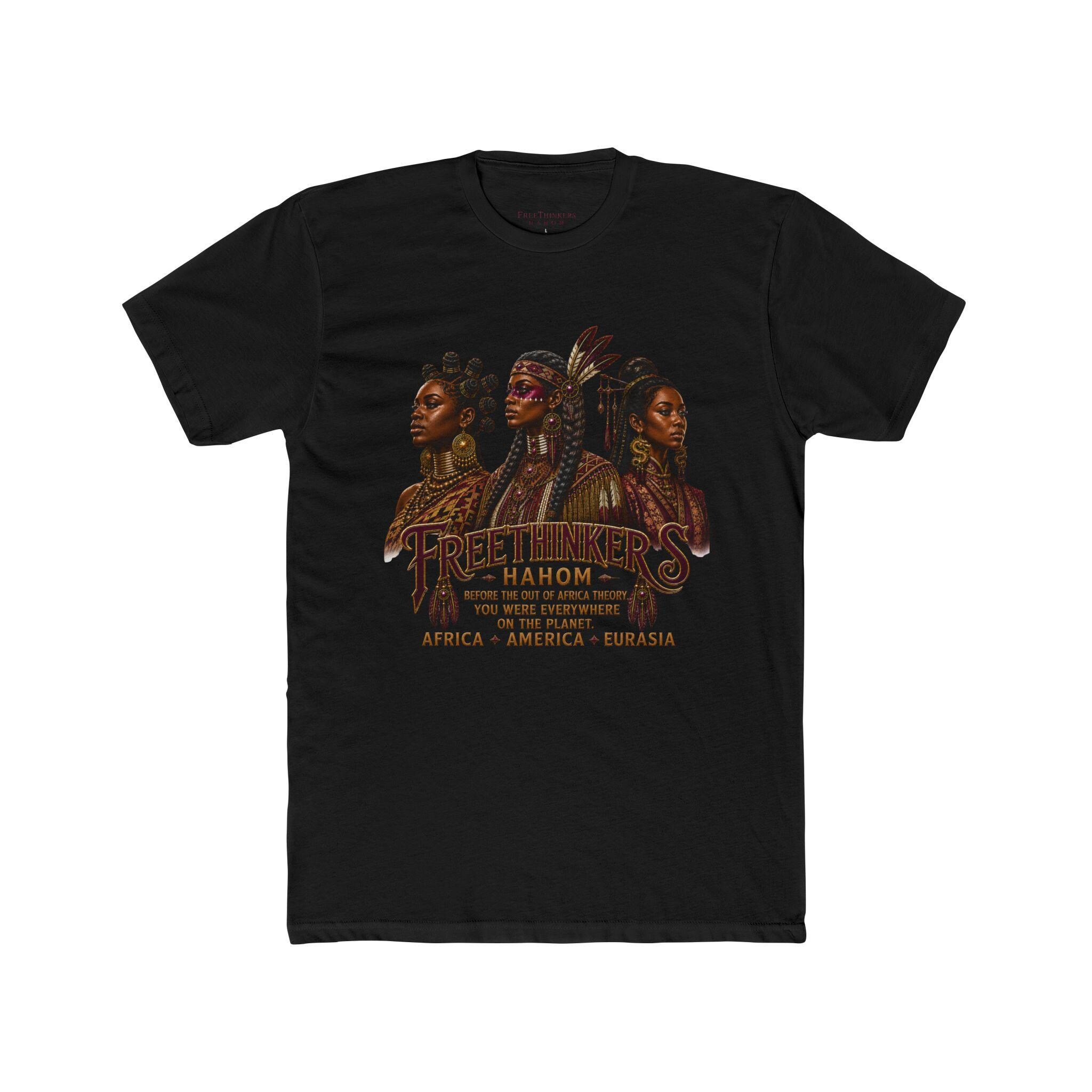 Freethinkers Hahom graphic tee Three women portrait Africa America Eurasia, view 5