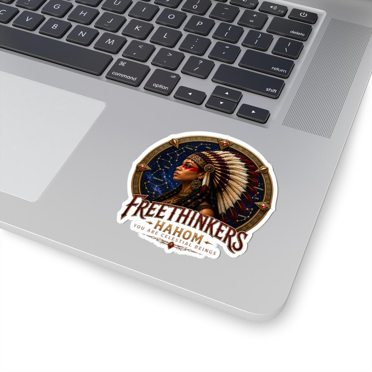 Freethinkers Hahom American Indian Chieftess Kiss-Cut Stickers, view 2