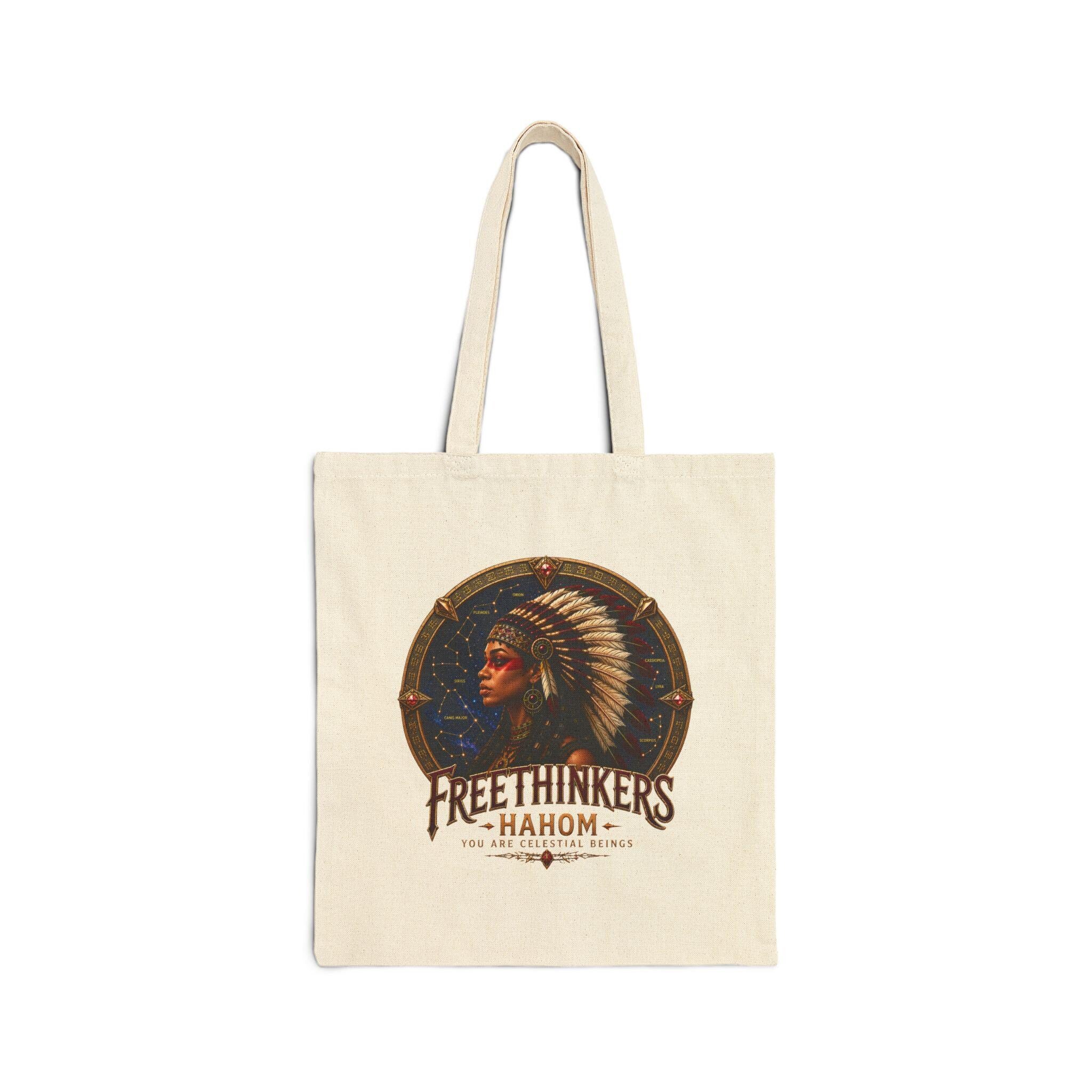Freethinkers Hahom Cotton Canvas Tote Bag, view 2