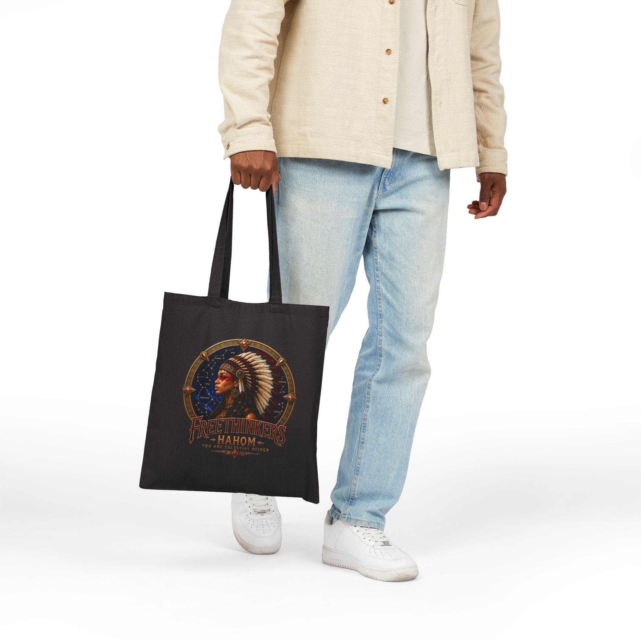 Freethinkers Hahom Cotton Canvas Tote Bag, view 6