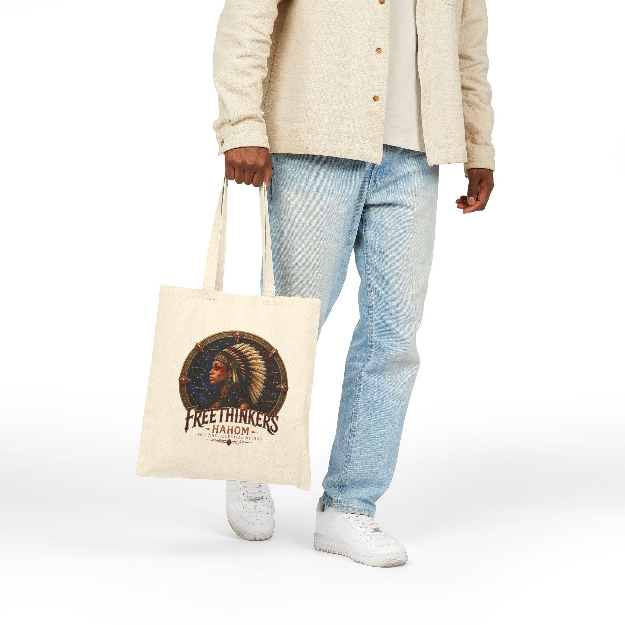 Freethinkers Hahom Cotton Canvas Tote Bag, view 7