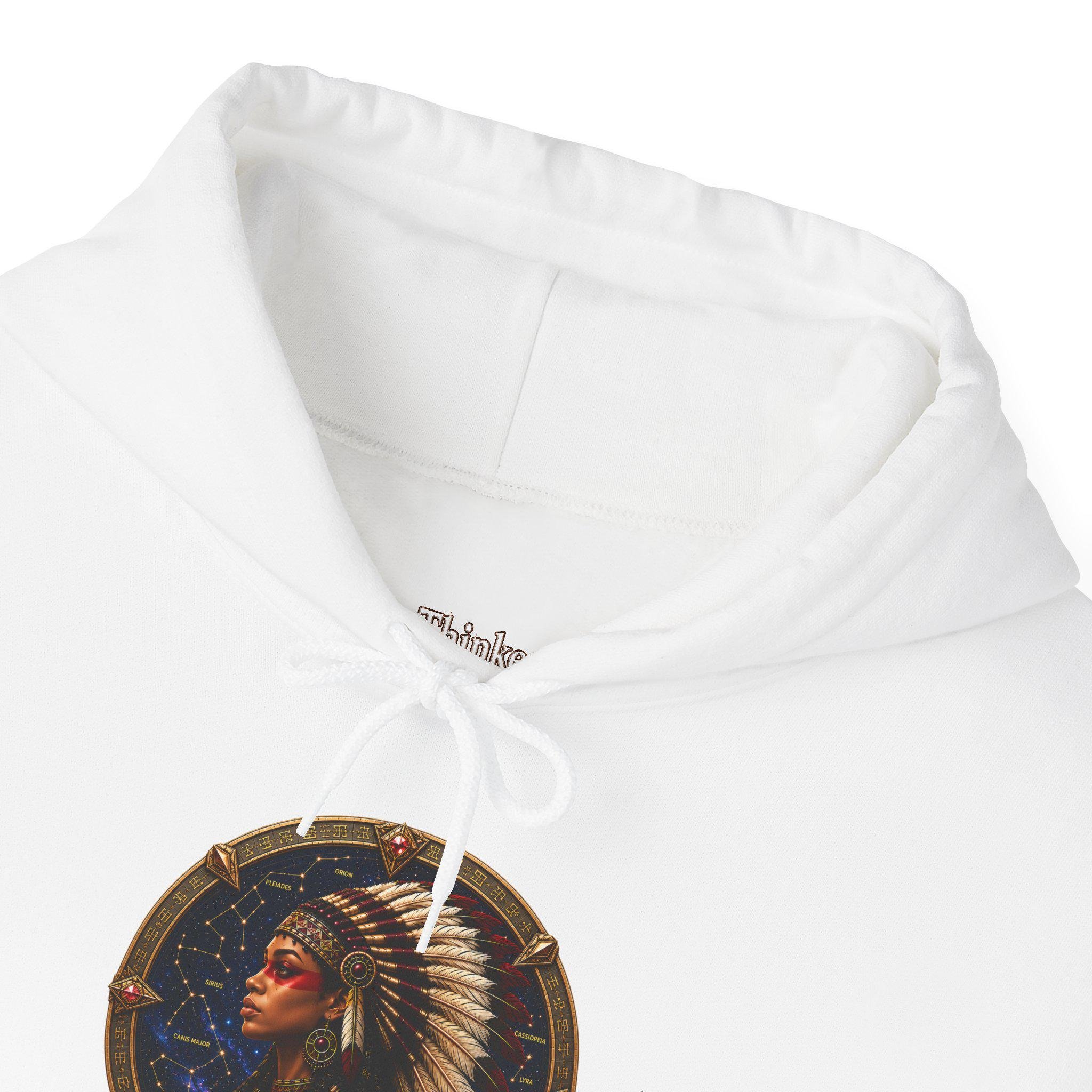Freethinkers Hahom American Indian Chieftess Hooded Sweatshirt, view 10