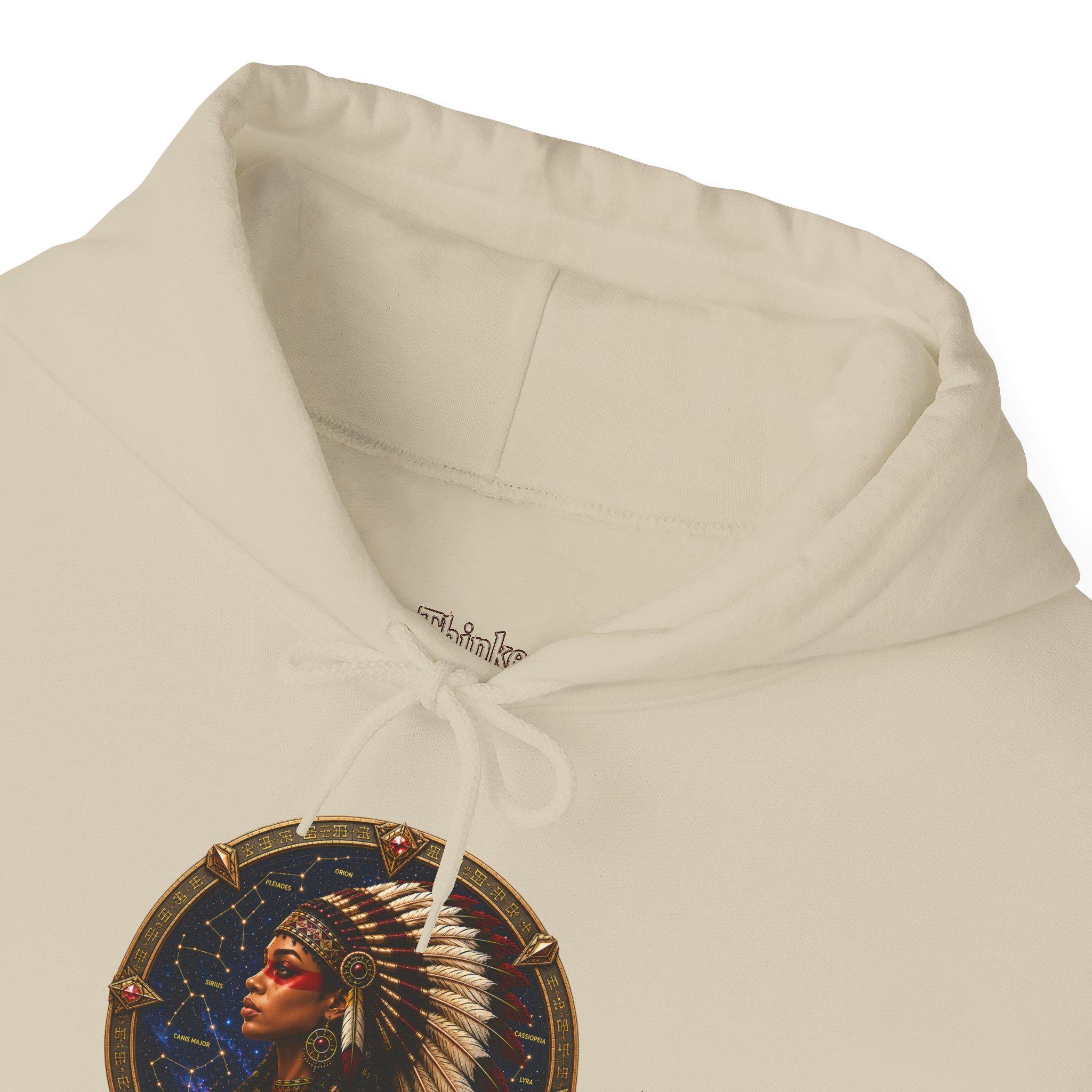Freethinkers Hahom American Indian Chieftess Hooded Sweatshirt, view 8