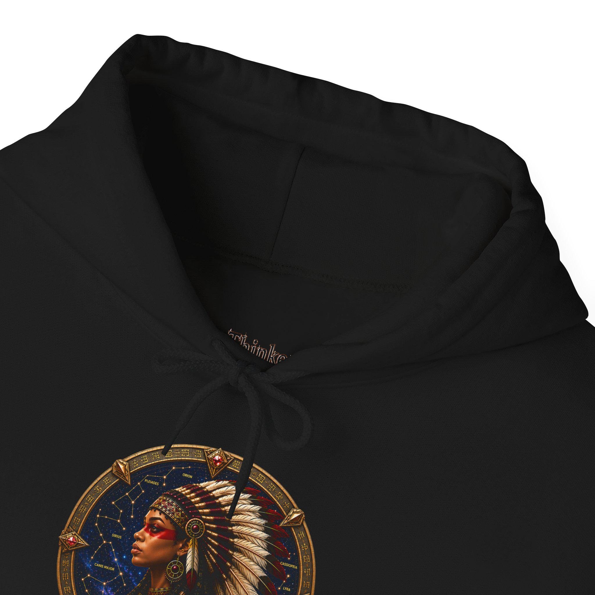 Freethinkers Hahom American Indian Chieftess Hooded Sweatshirt, view 9