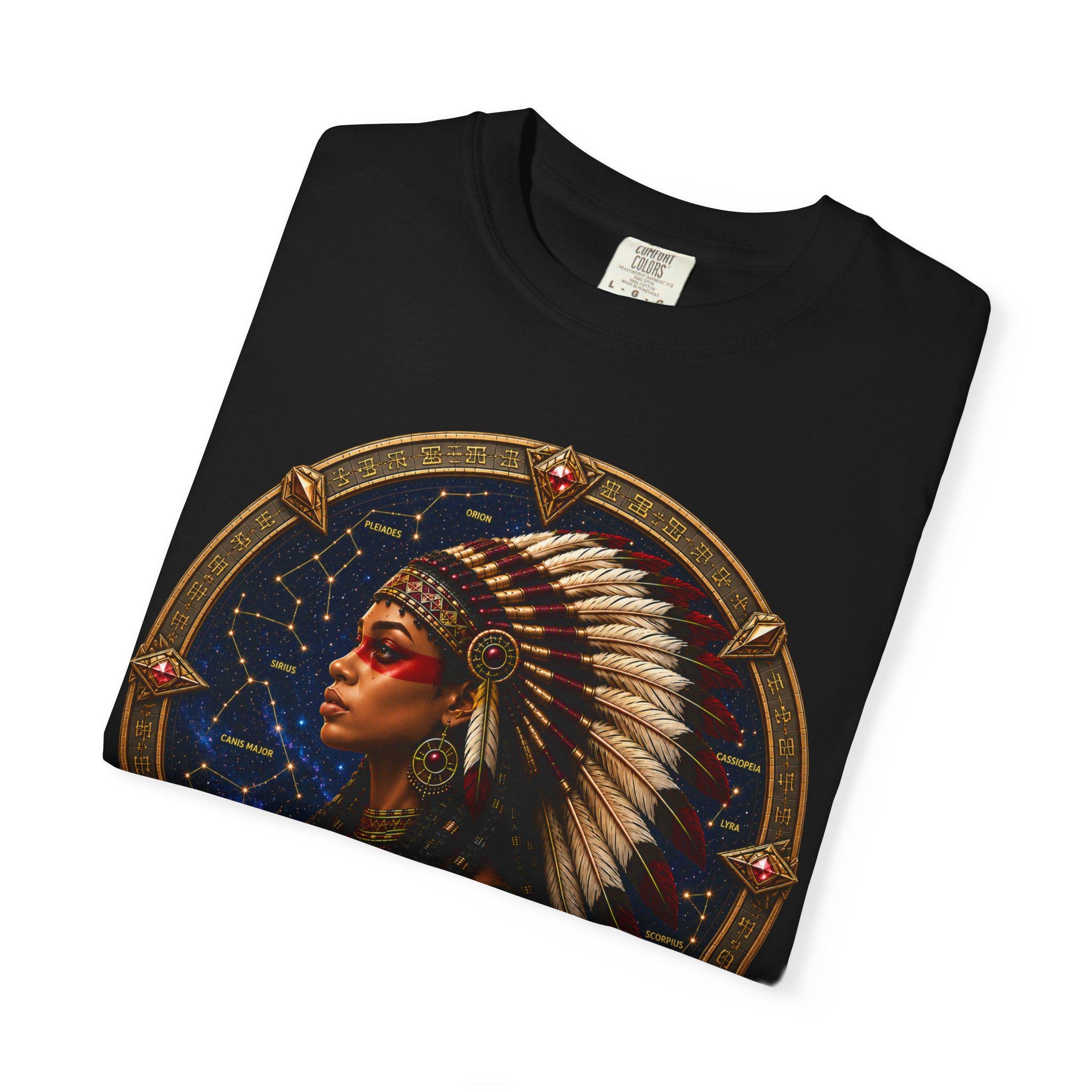 Free Thinkers Hahom Chief illustration T-Shirt American Indian headdress, view 4